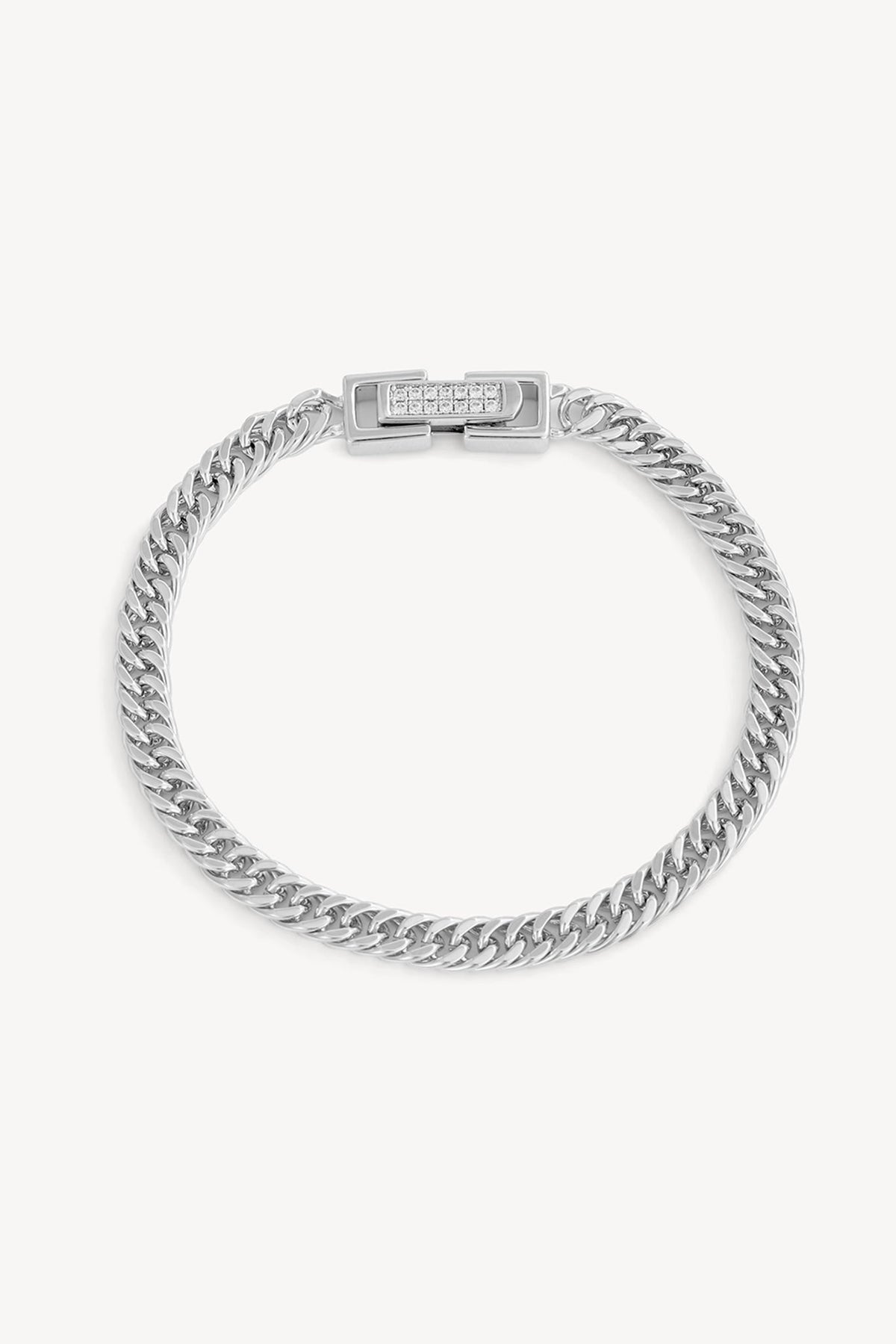 Curb Bracelet Silver – Men's Bracelets at Clair de Lune