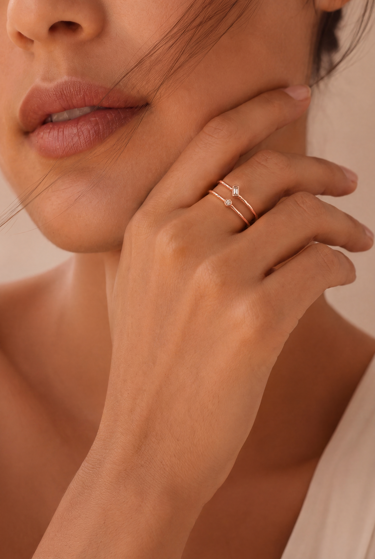 Organic Open Ring Rose Gold by Clair de Lune