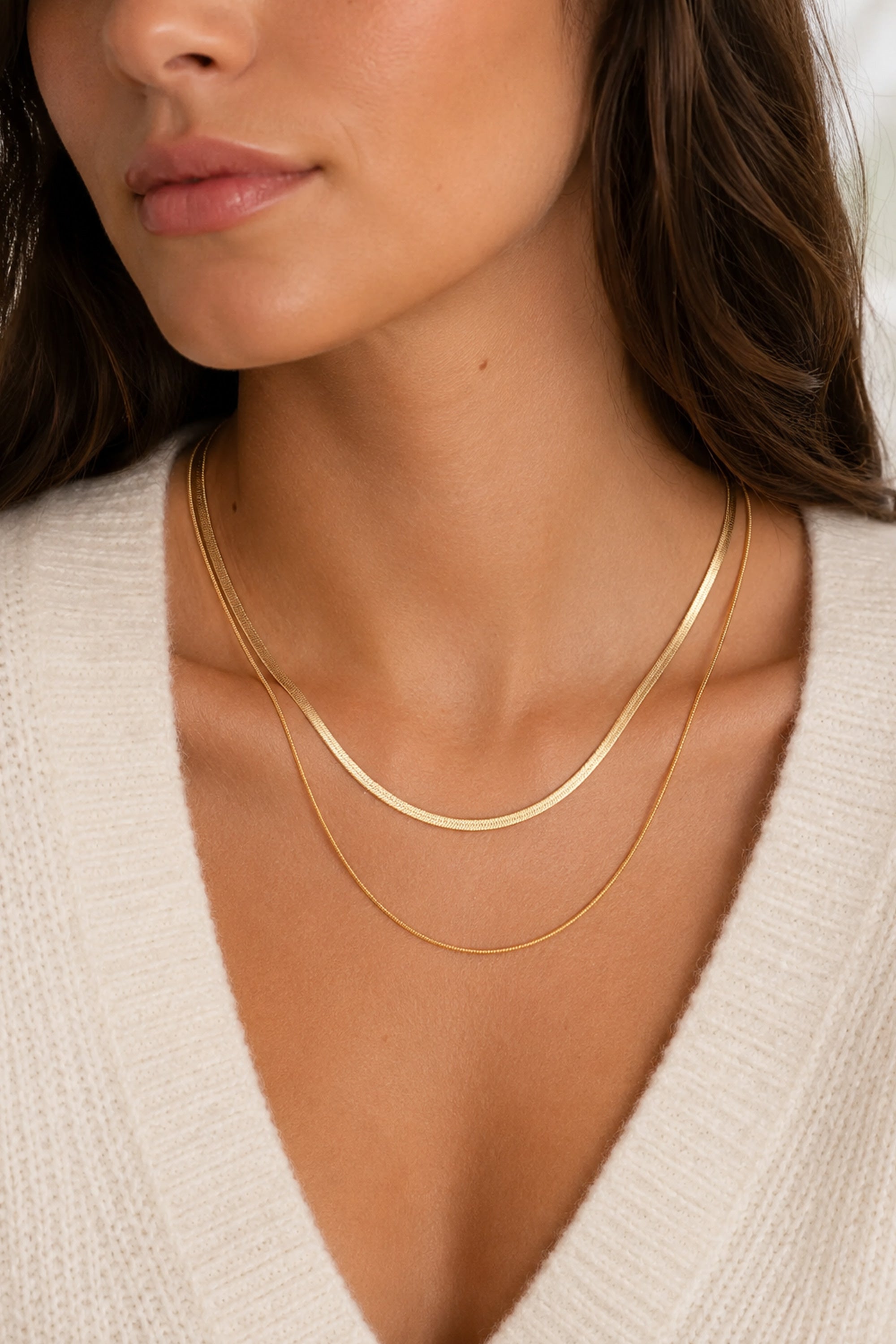 Dual Snake Chain Gold