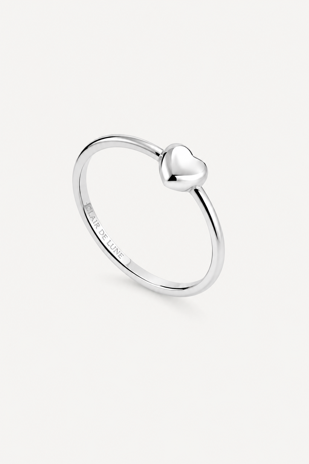 Sculpted Heart Ring Silver