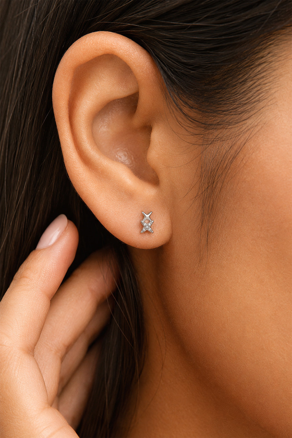 Binary Star Studs Silver