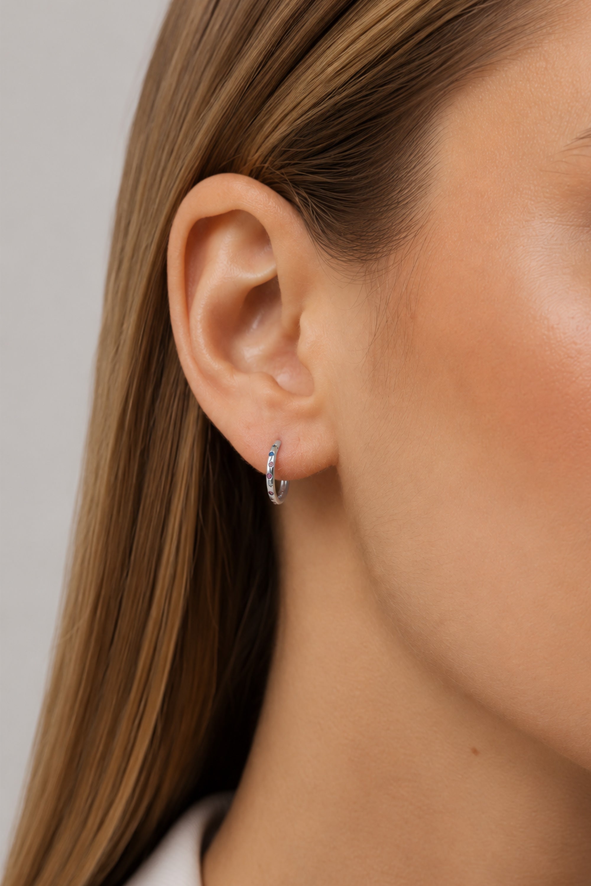 Chroma Hoop Earrings Silver