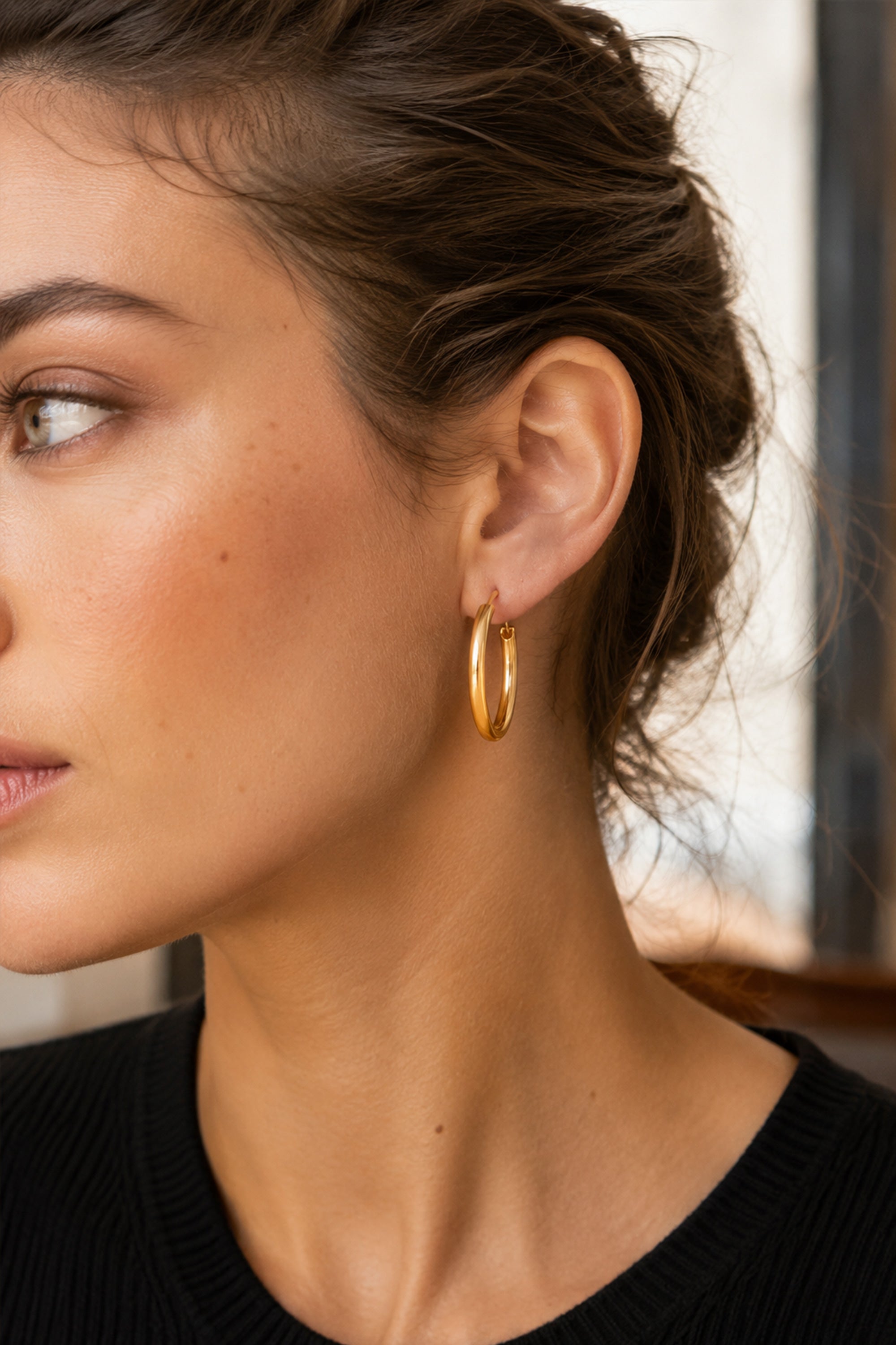 Smooth Minimal Hoops Gold