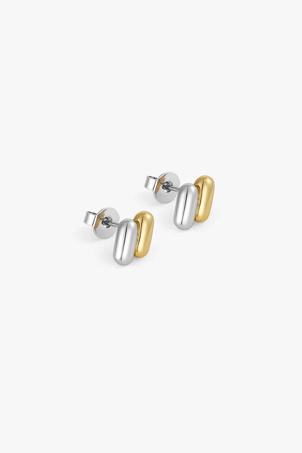 Duo-Tone Pill Studs Gold