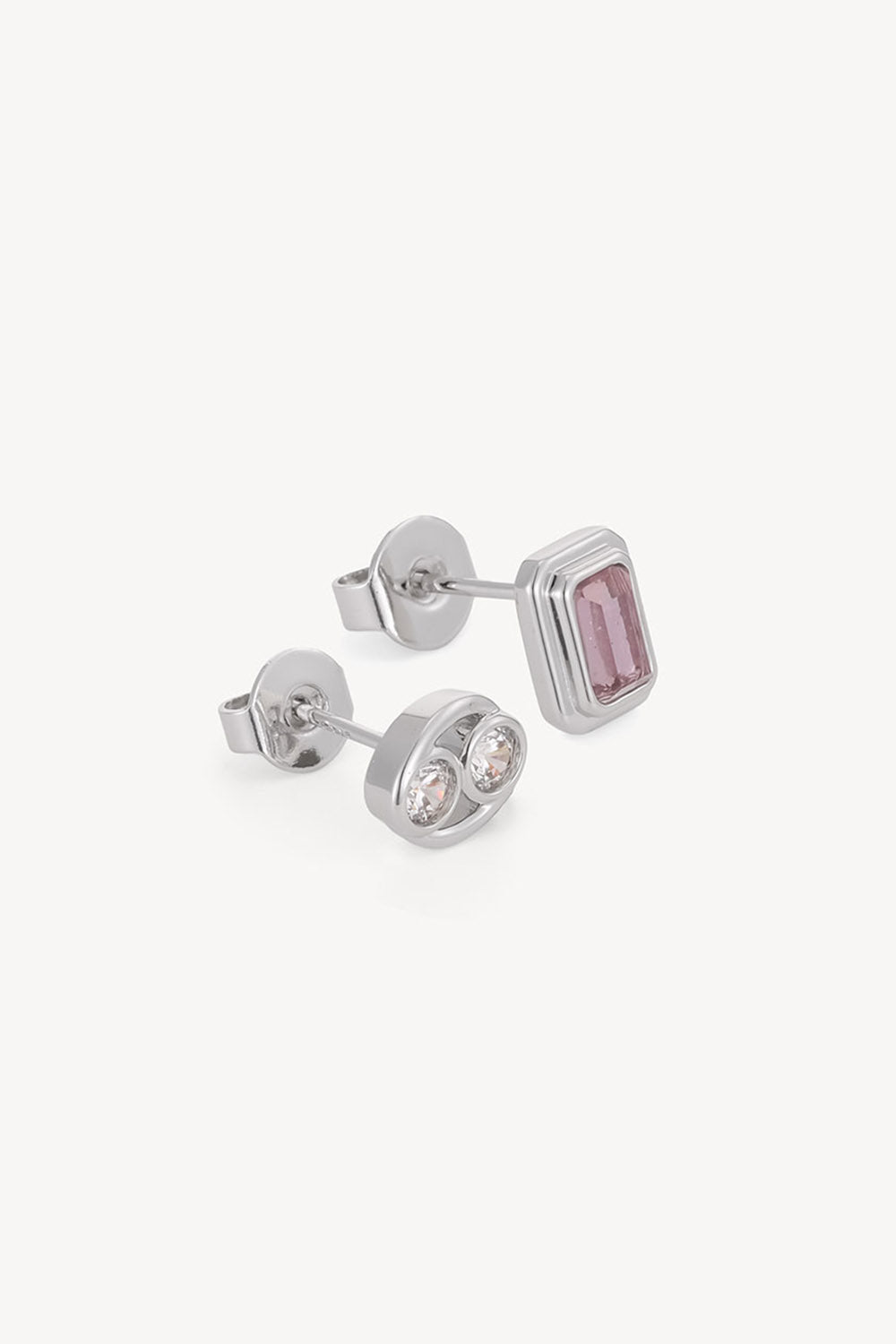 Cancer Studs Silver