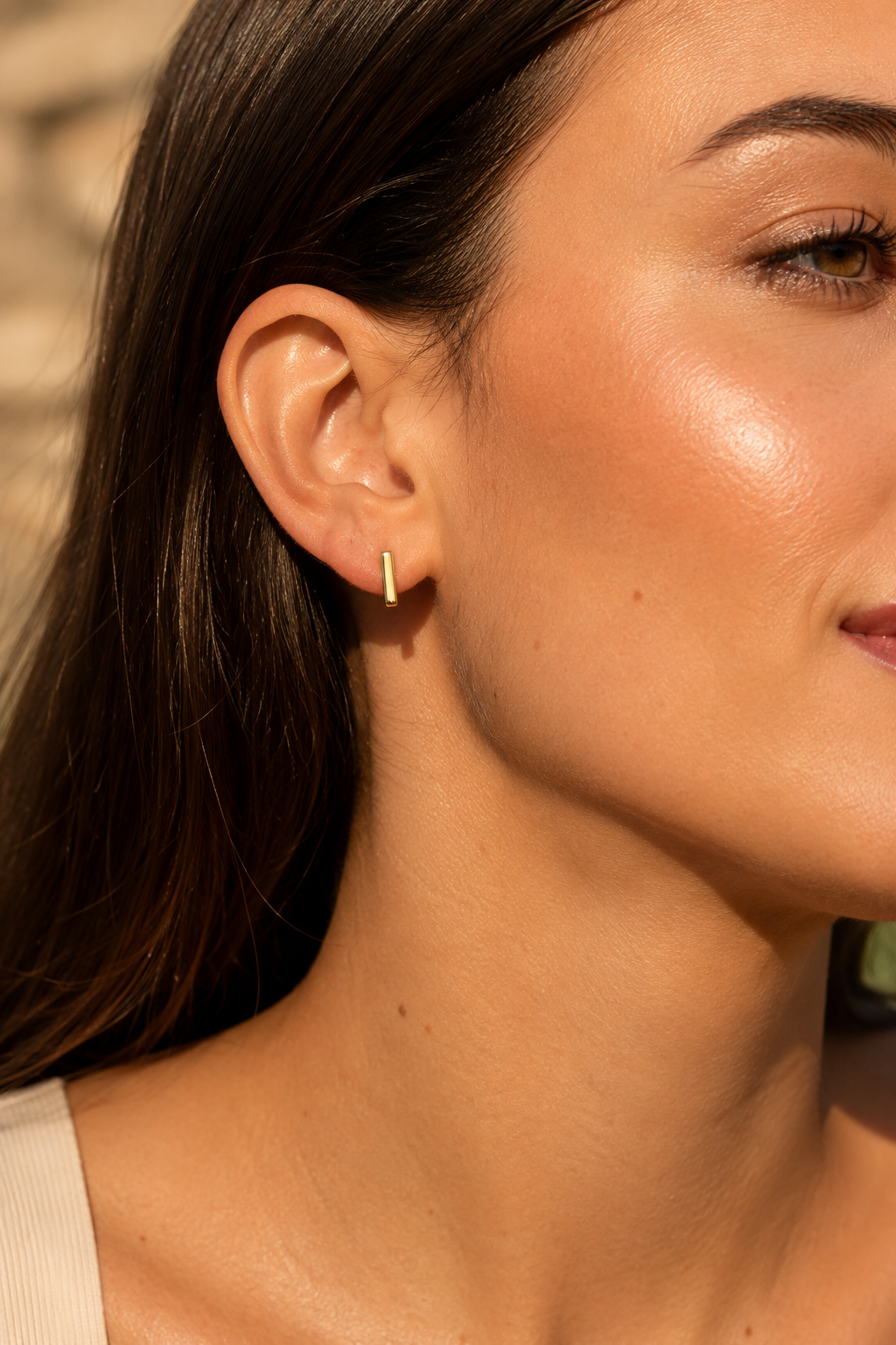 Minimal Bar Studs Gold