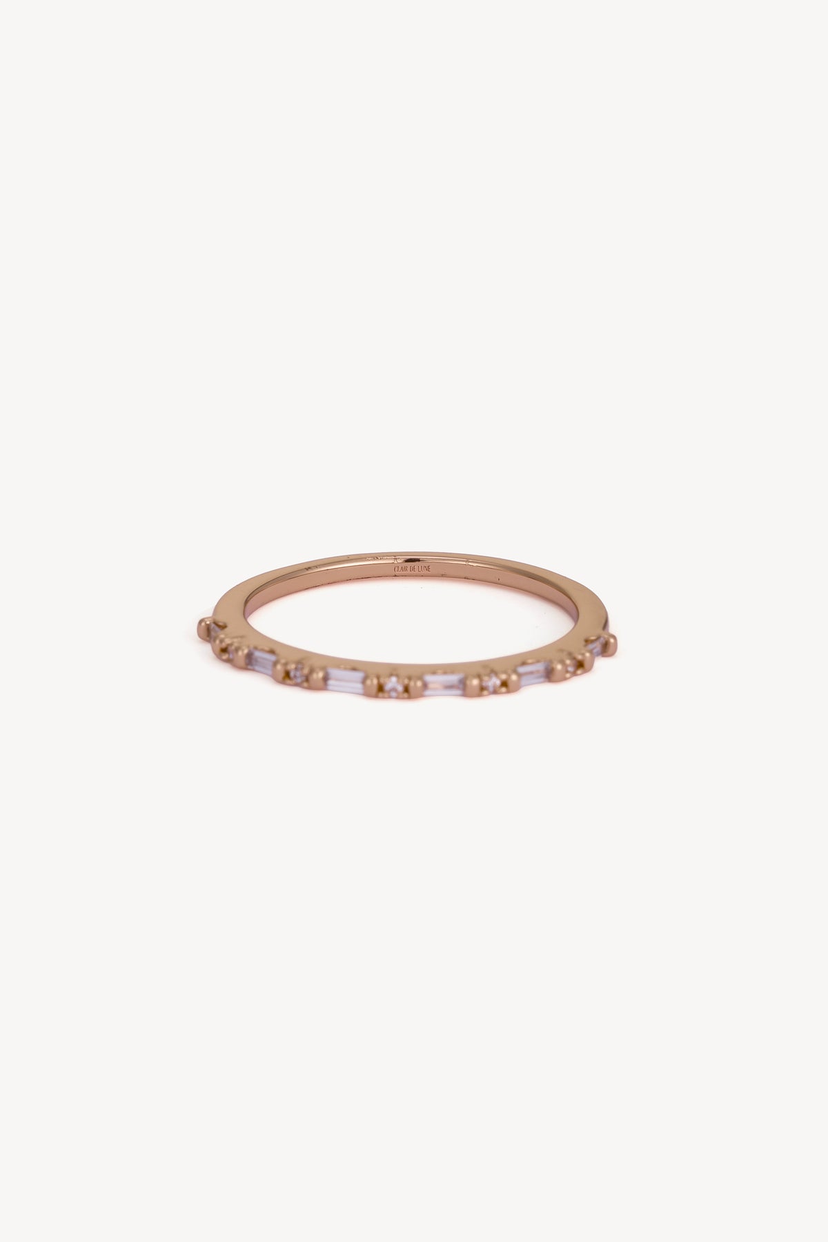 Baguette Stack Ring Rose Gold by Clair de Lune