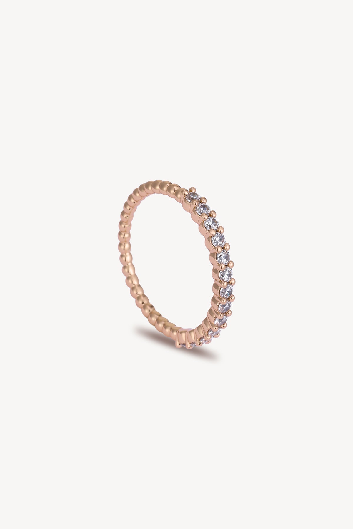 Sparkle Stacker Ring Rose Gold by Clair de Lune