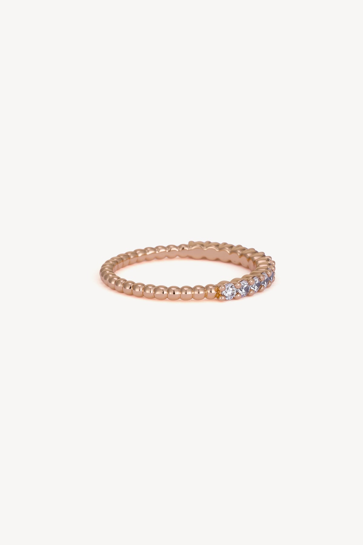 Sparkle Stacker Ring Rose Gold by Clair de Lune