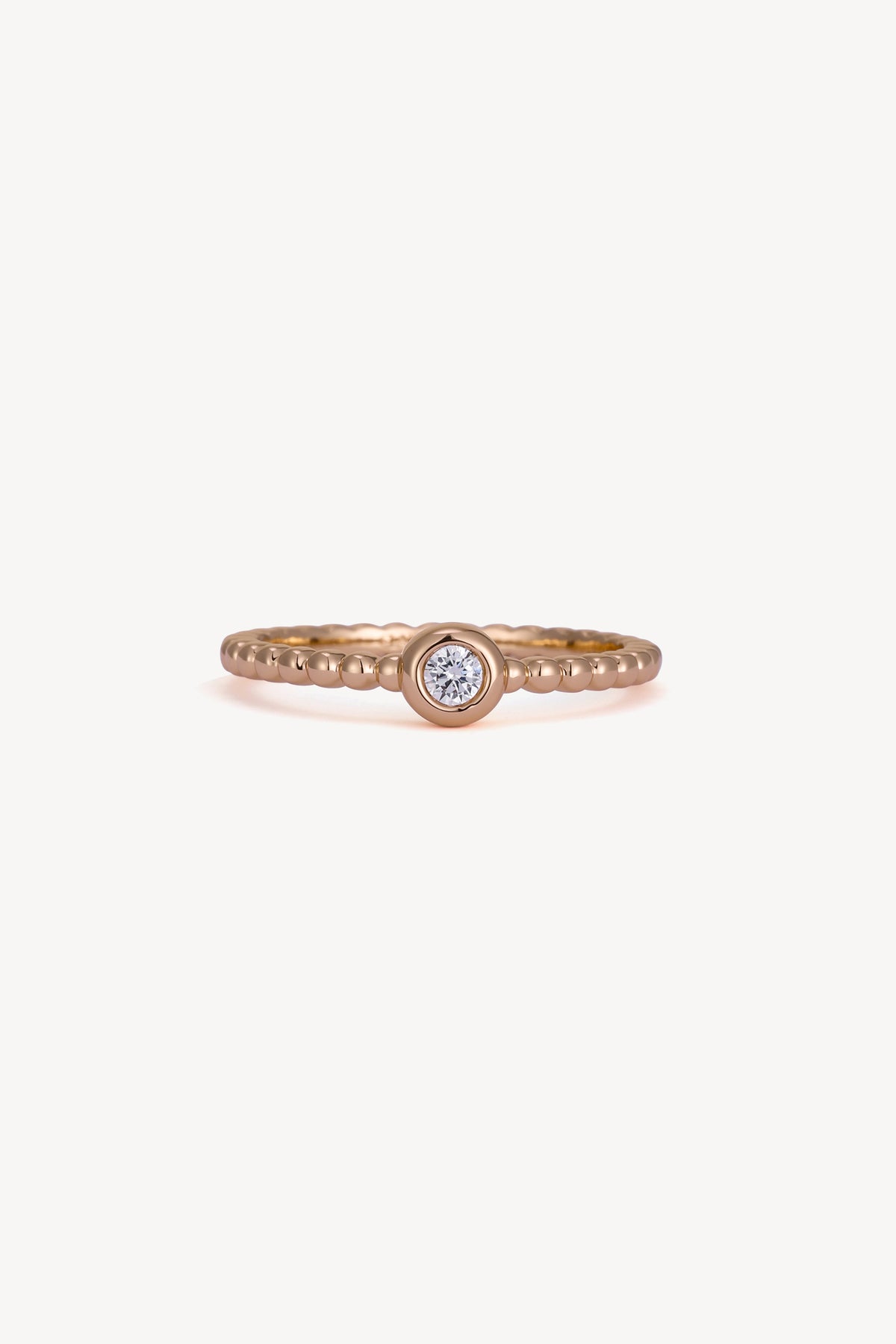 Dot Solitaire Ring Rose Gold