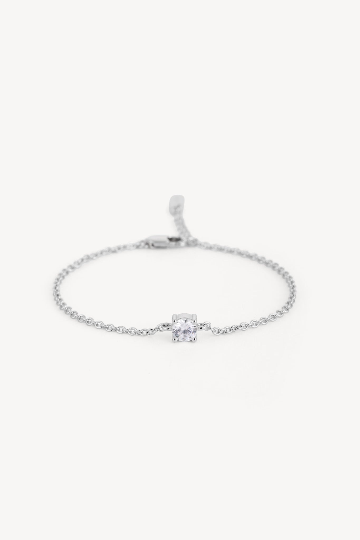 Solitaire Chain Bracelet Silver