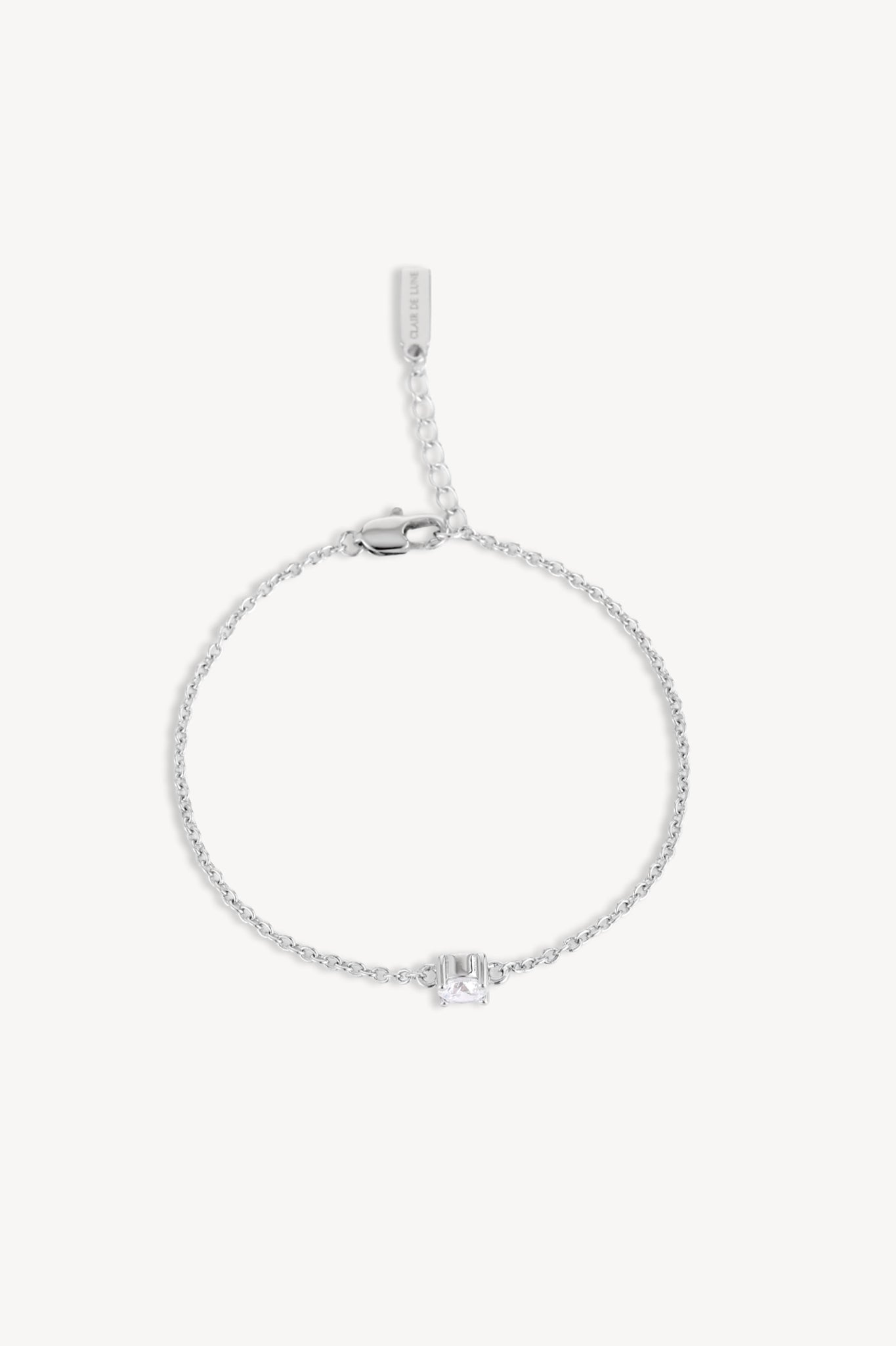 Solitaire Chain Bracelet Silver