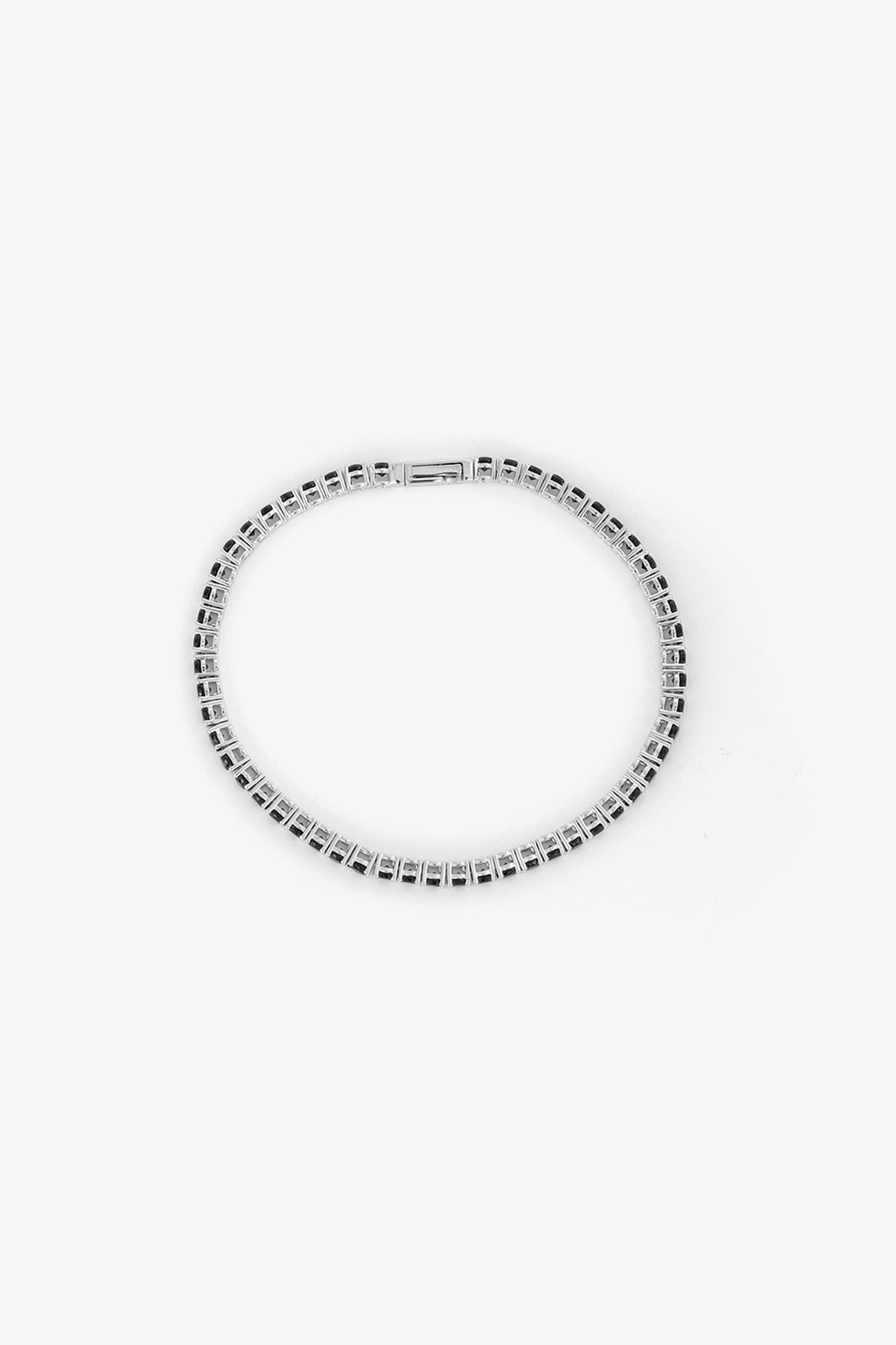 Noir Tennis Bracelet Silver