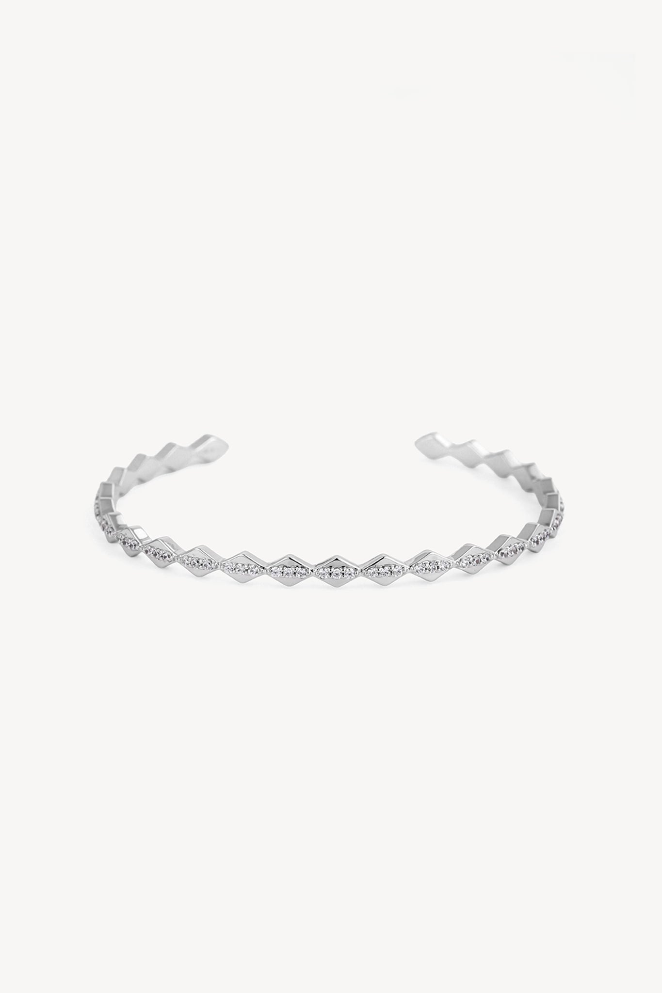 Wave Cuff Bracelet Silver