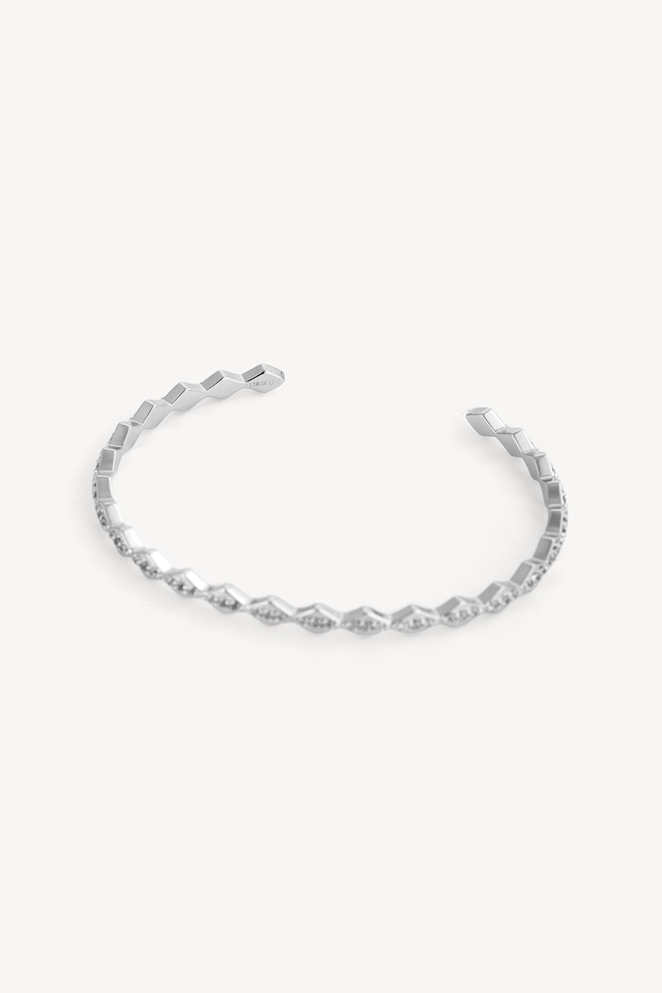 Wave Cuff Bracelet Silver