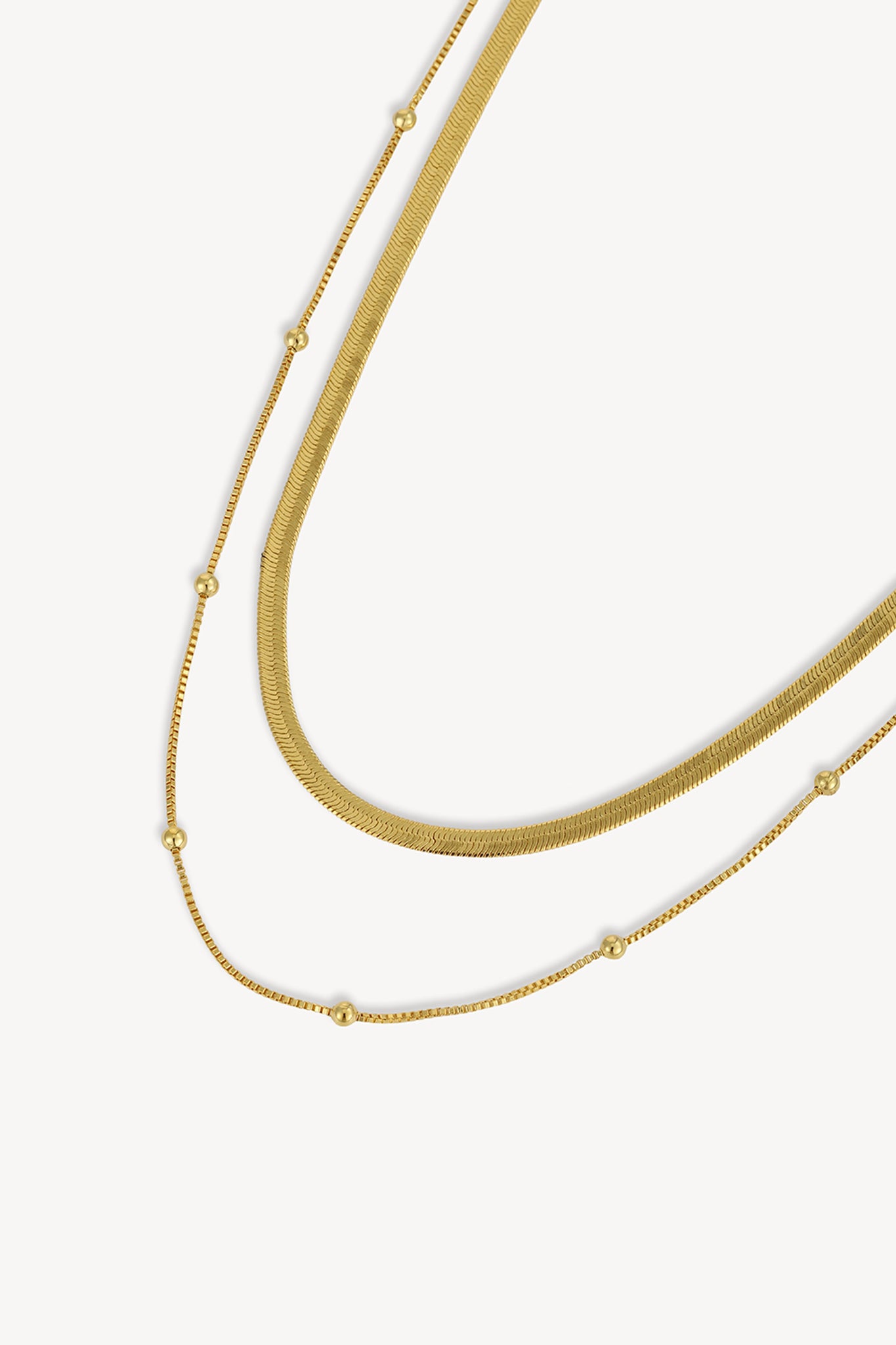 Snake & Bead Duo Gold