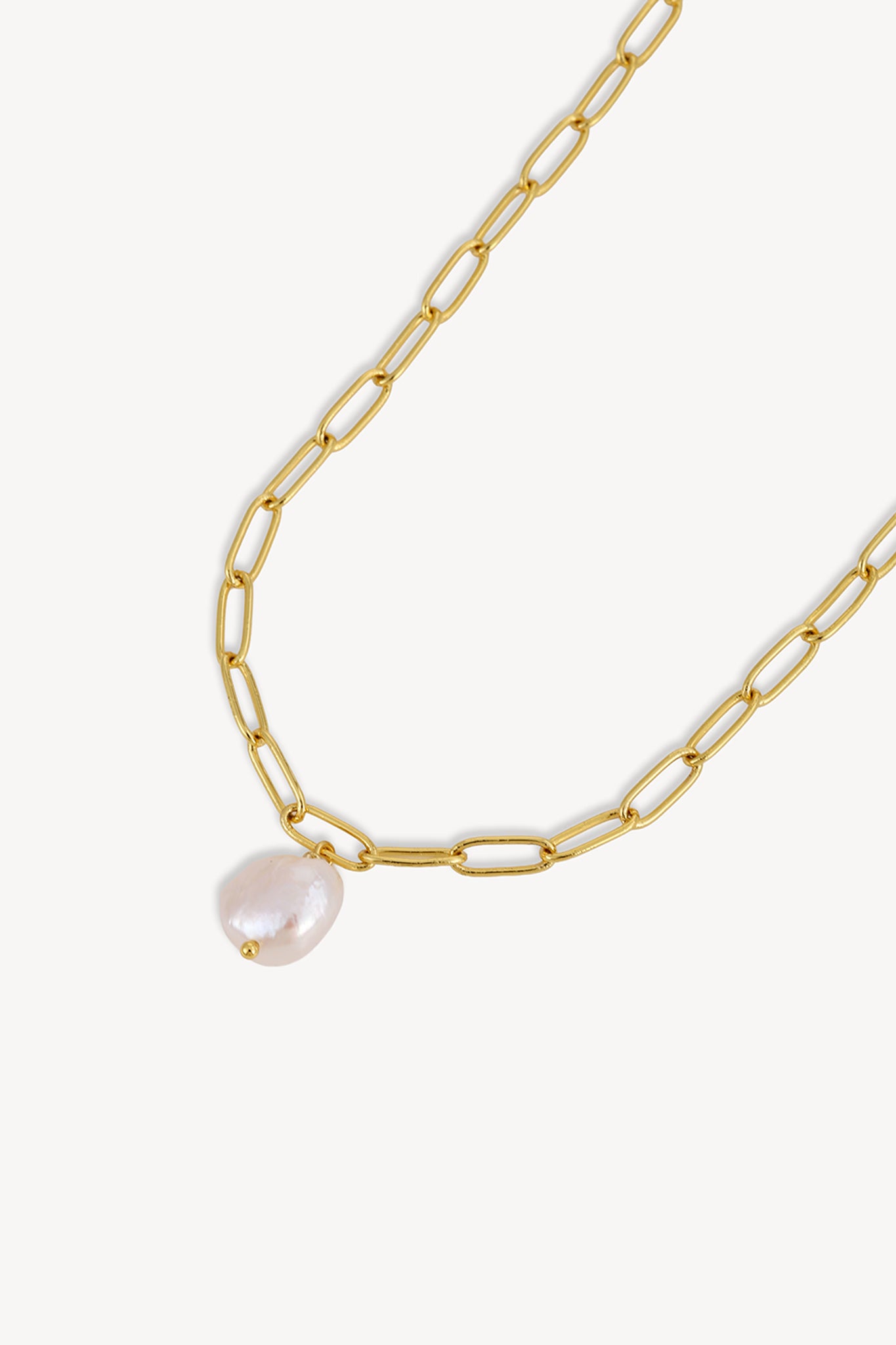 Tide & Pearl Necklace Gold