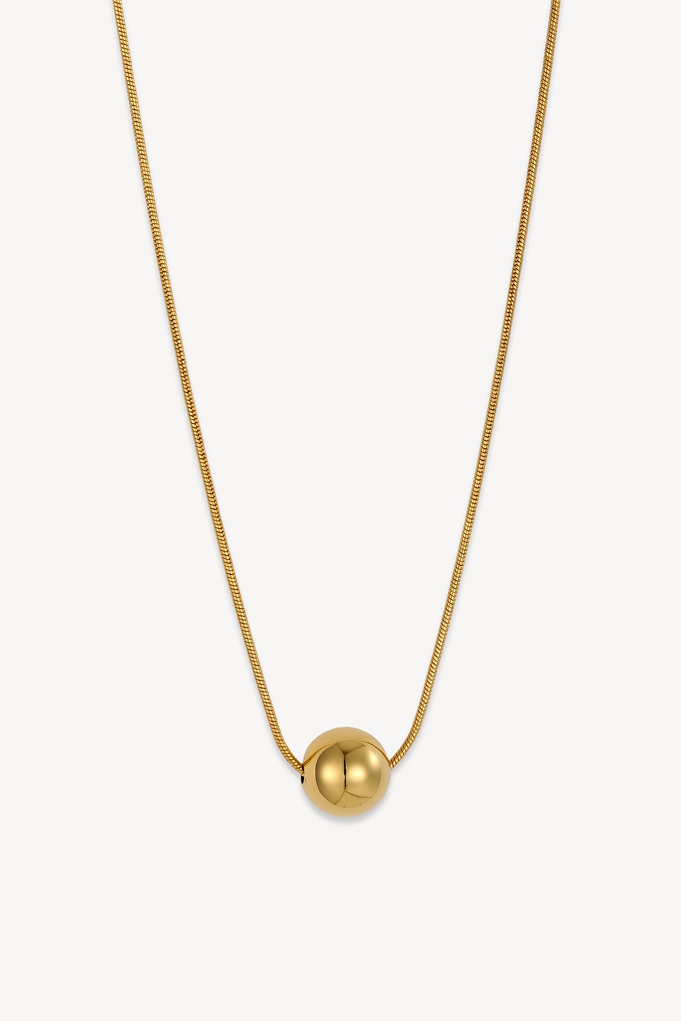 Sphere Bead Necklace Gold