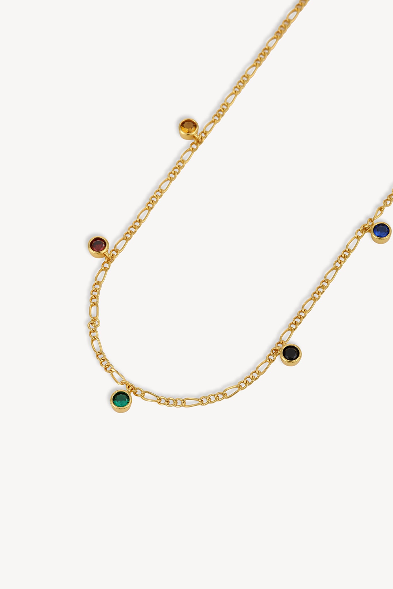 Gem Drop Necklace Gold
