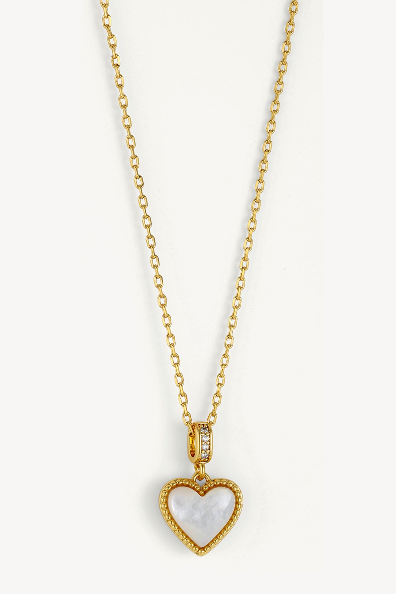 Shell Heart Pendant Gold