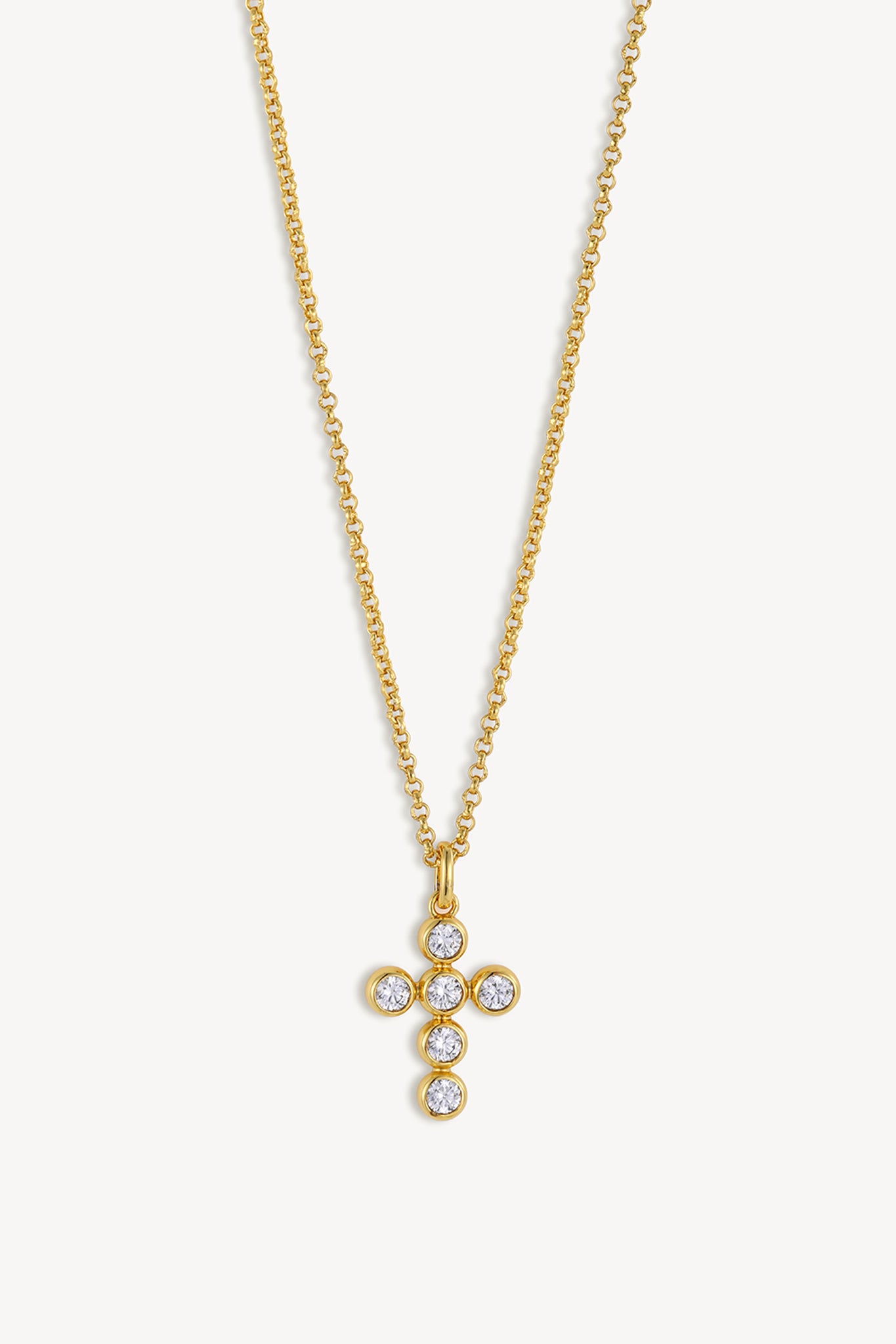 Flux Cross Necklace Gold