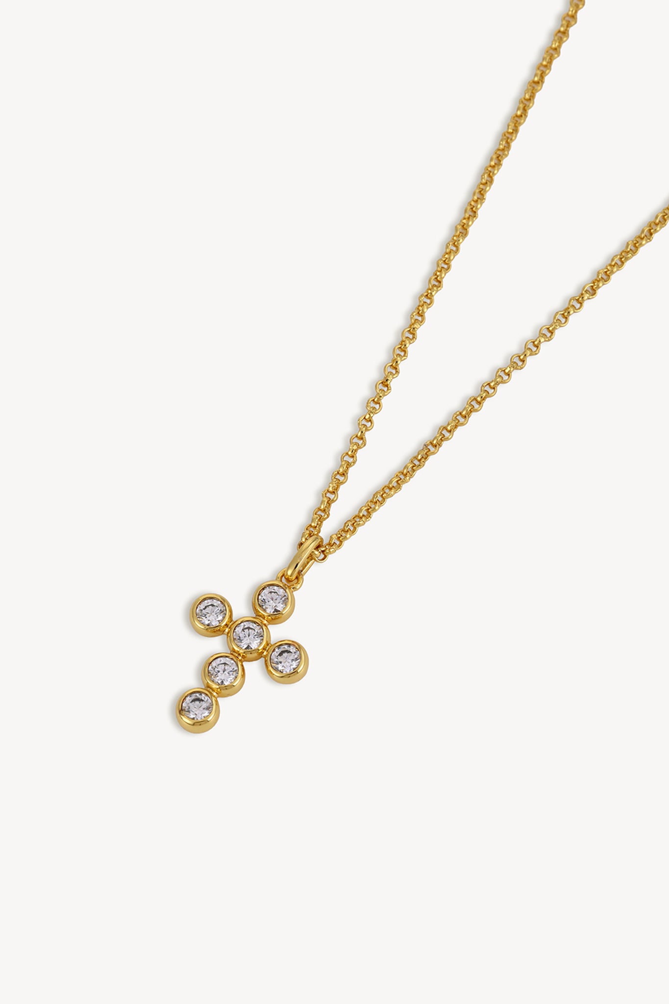 Flux Cross Necklace Gold