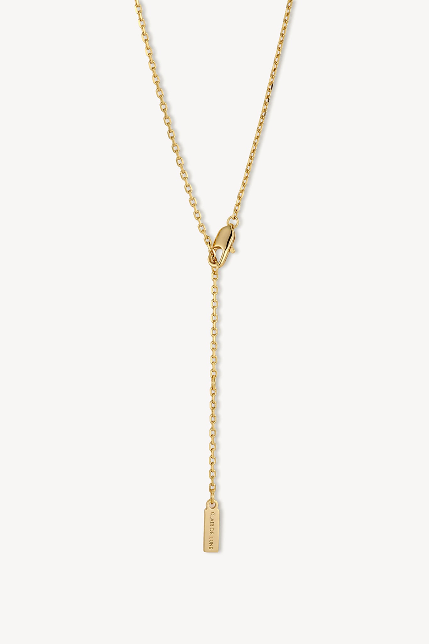 Square Solitaire Necklace Gold