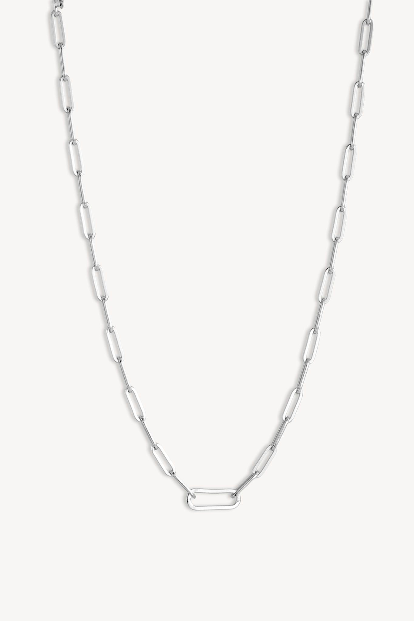 Clip Chain Necklace Silver