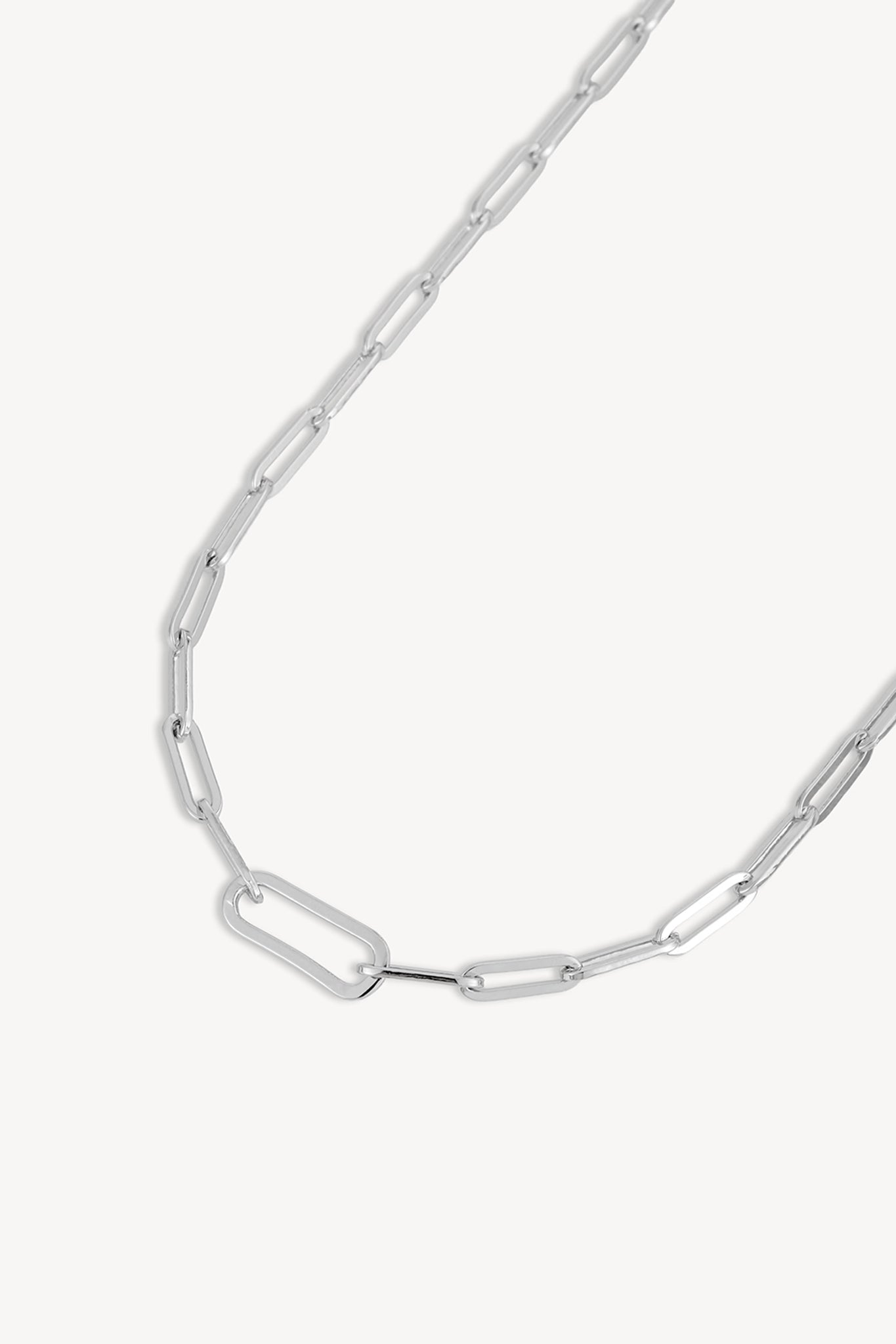 Clip Chain Necklace Silver