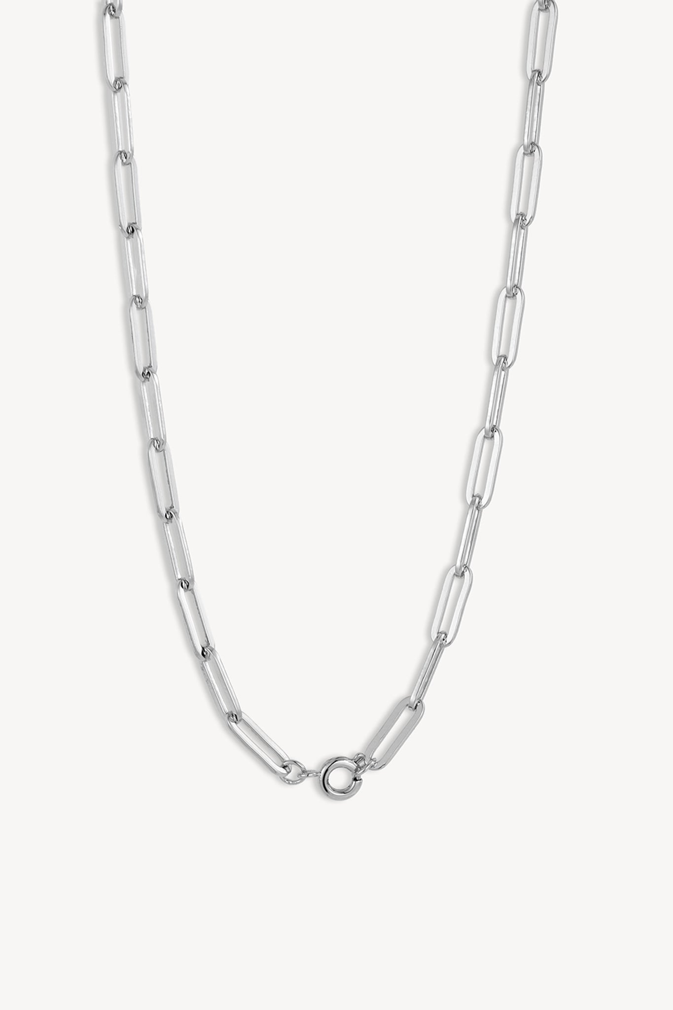Clip Chain Necklace Silver