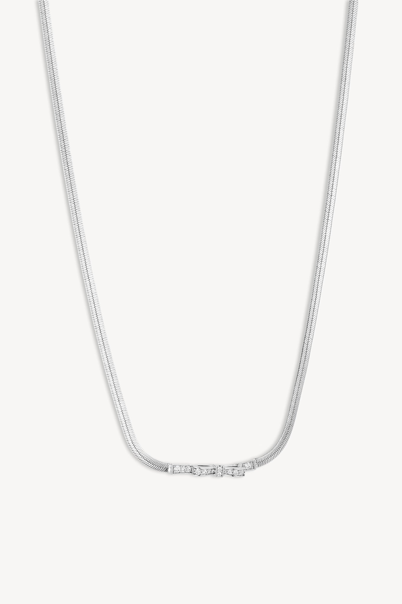 Bow Snake Chain Silver