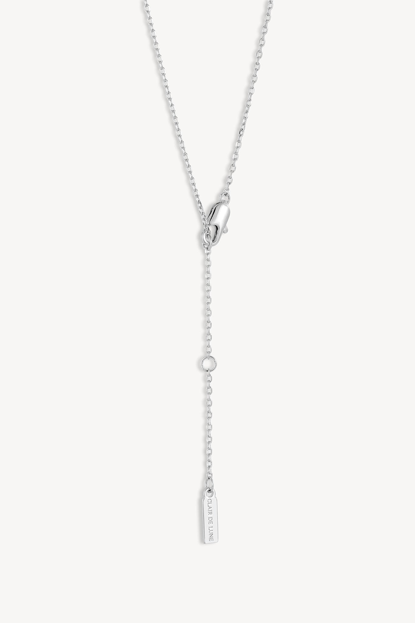 Geo Bar Necklace Silver