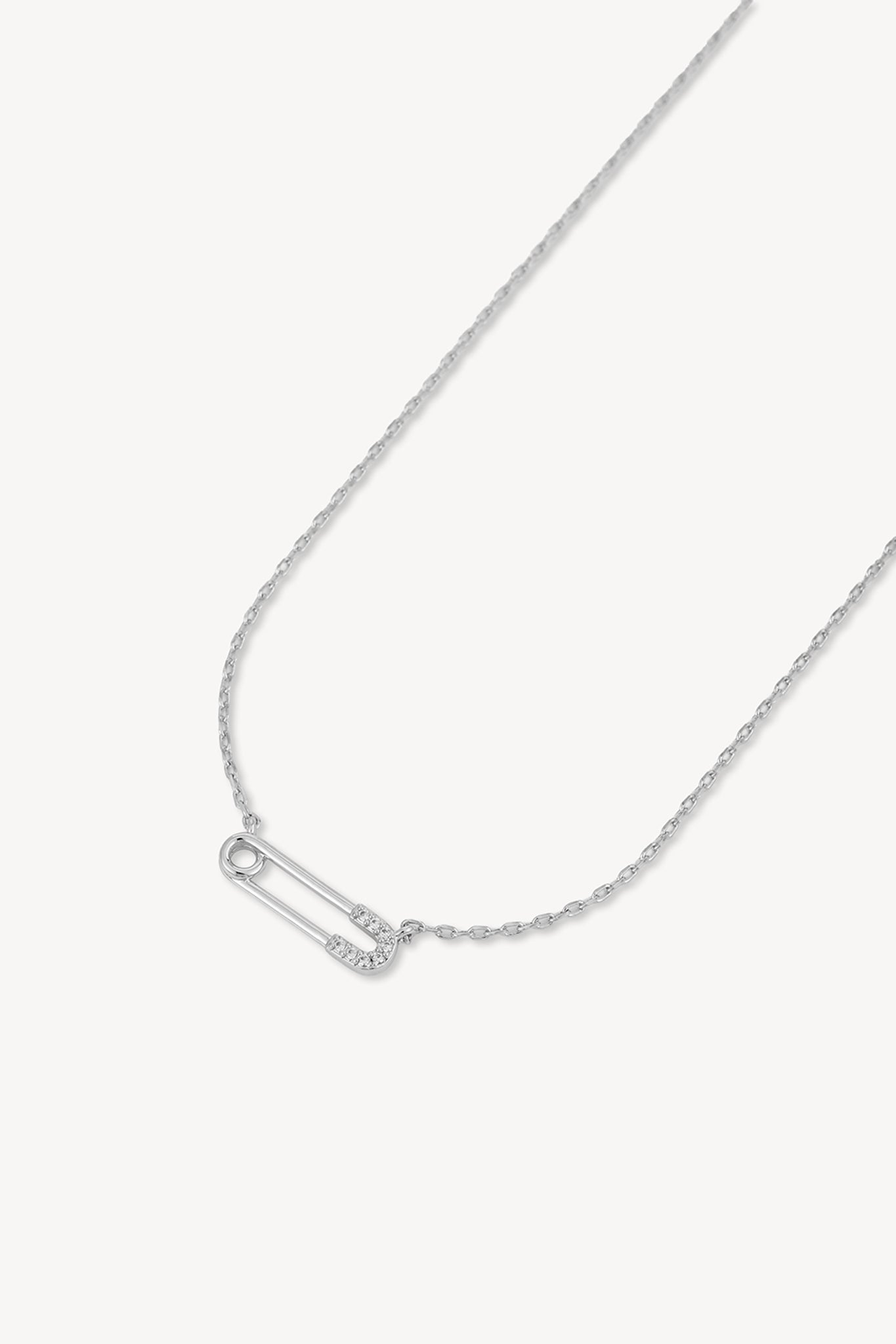 Link Heart Necklace Silver