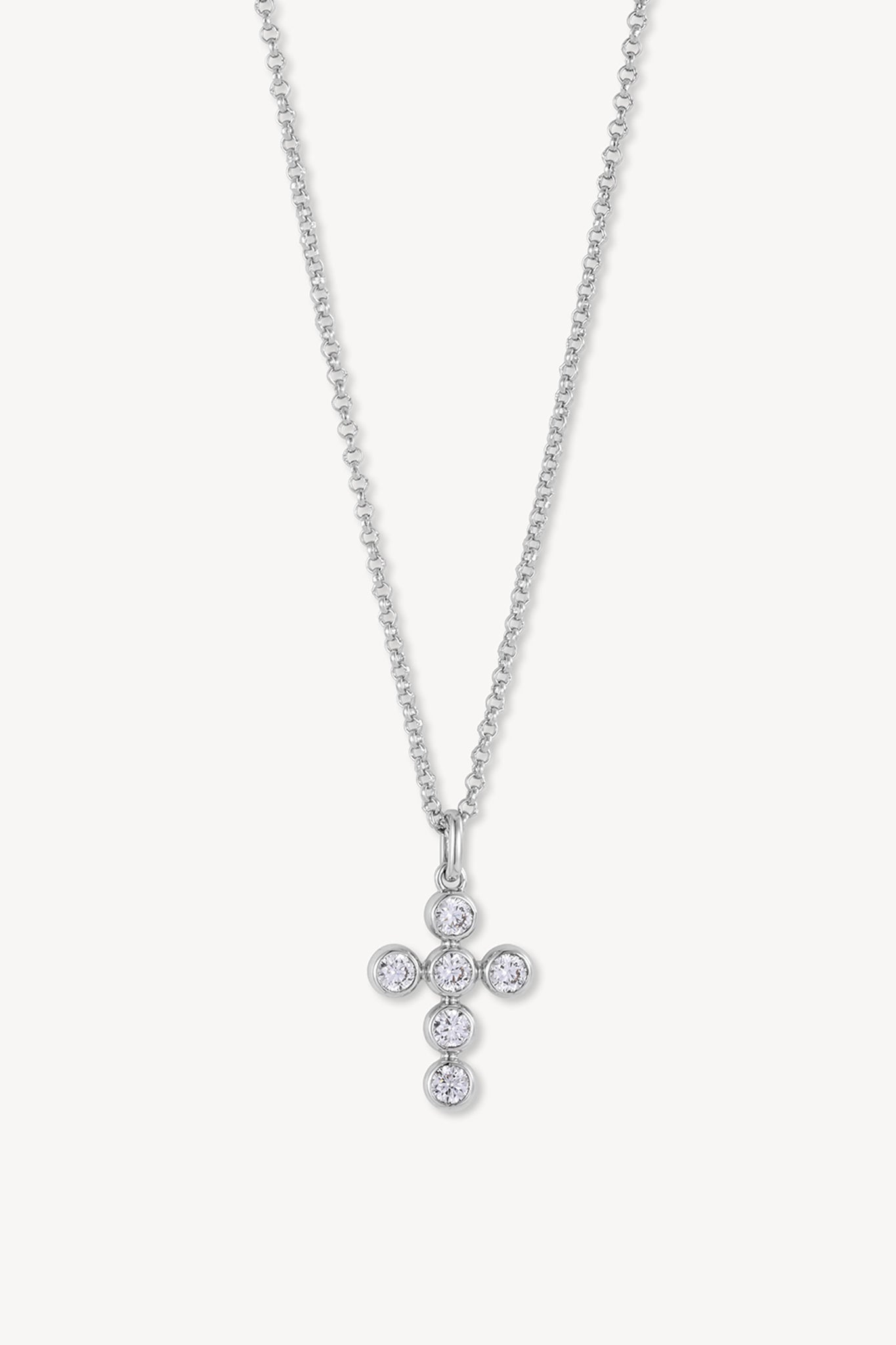 Flux Cross Necklace Silver