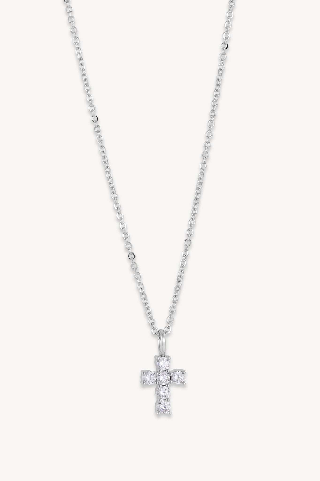 Lumen Cross Necklace Silver