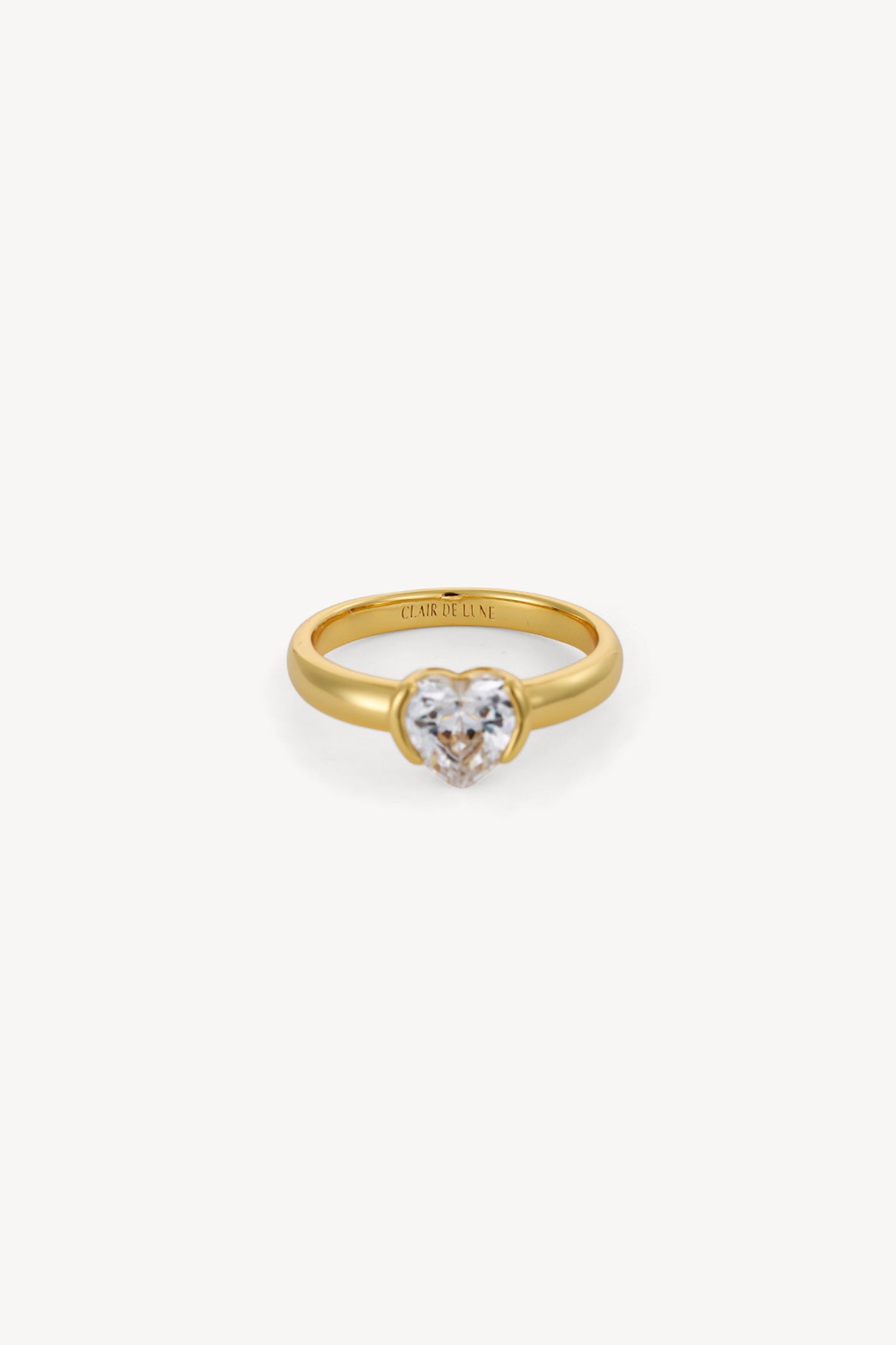 Heart Halo Ring Gold