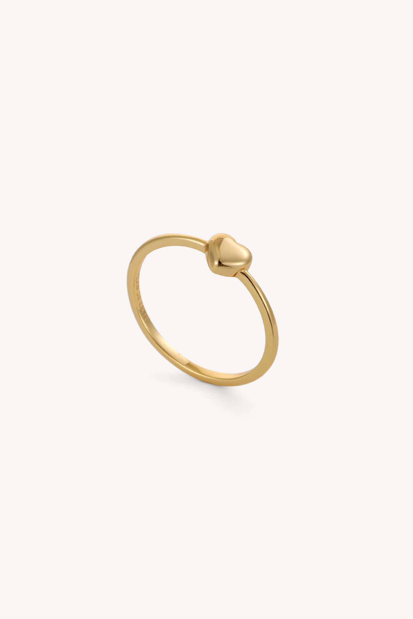 Sculpted Heart Ring Gold