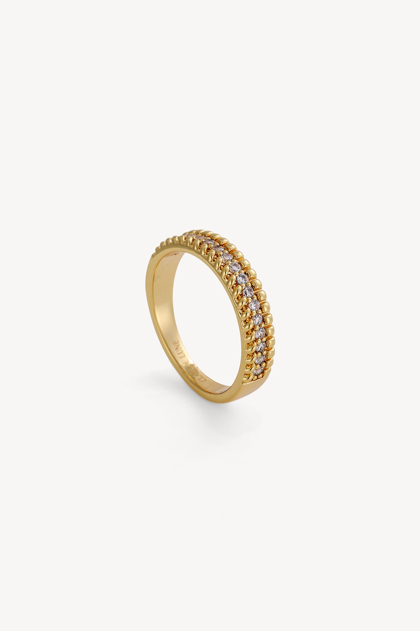 Sparkle Stack Ring Gold