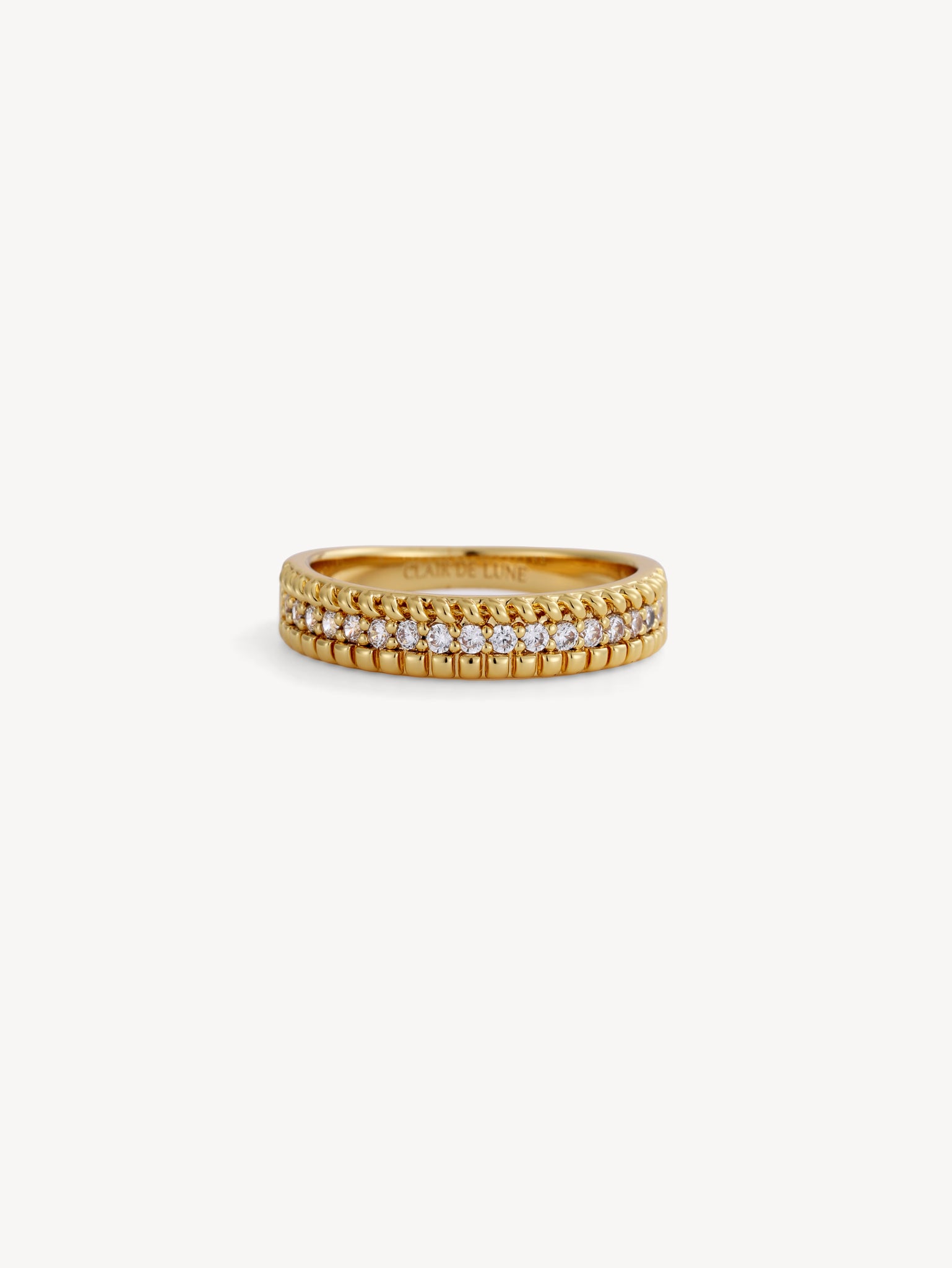 Sparkle Stack Ring Gold