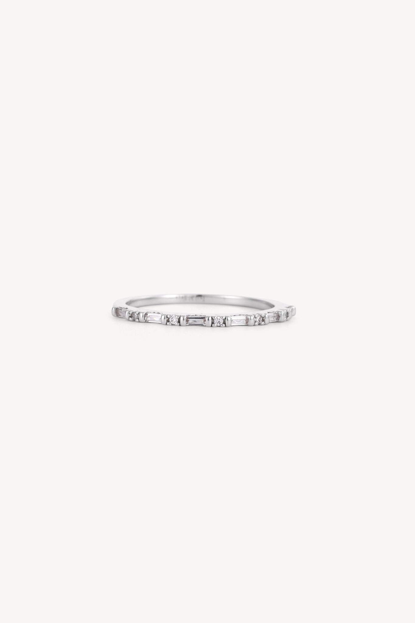 Baguette Stack Ring Silver