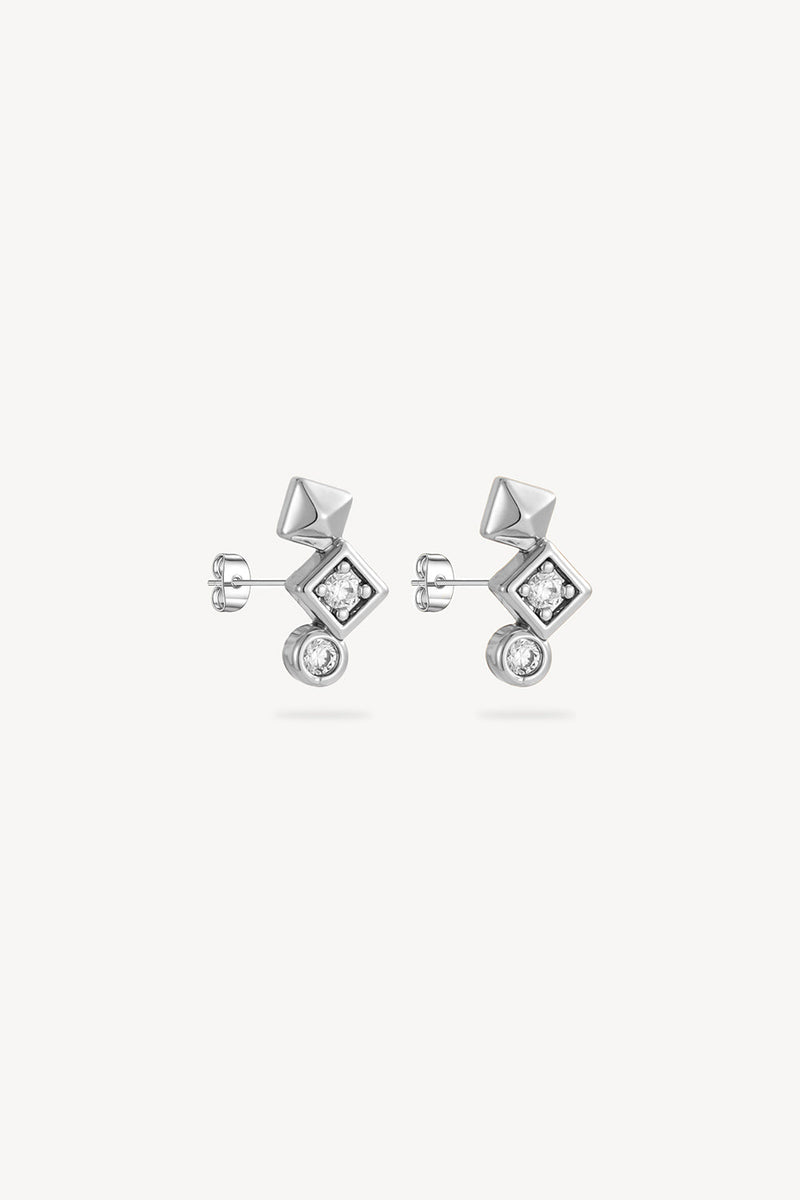 Silver stud earrings by Clair De Lune