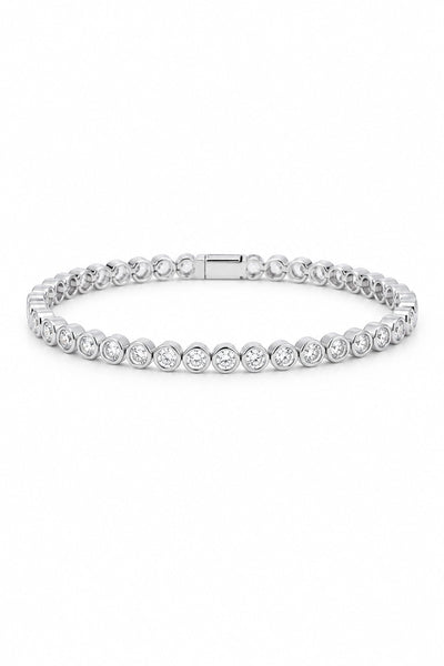 Circle Bezel Line Silver – Silver Bracelets at Clair de Lune