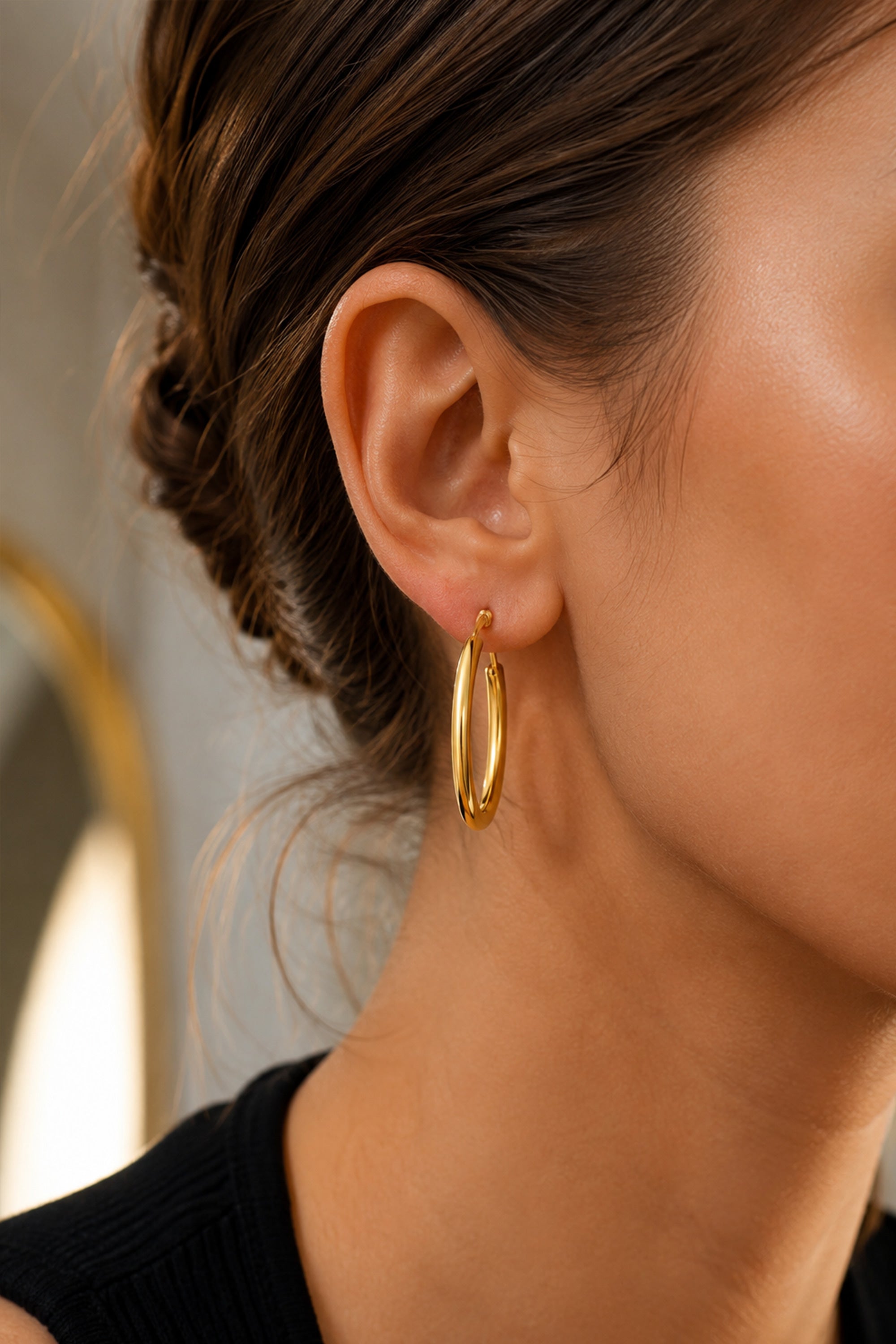 Smooth Minimal Hoops Gold