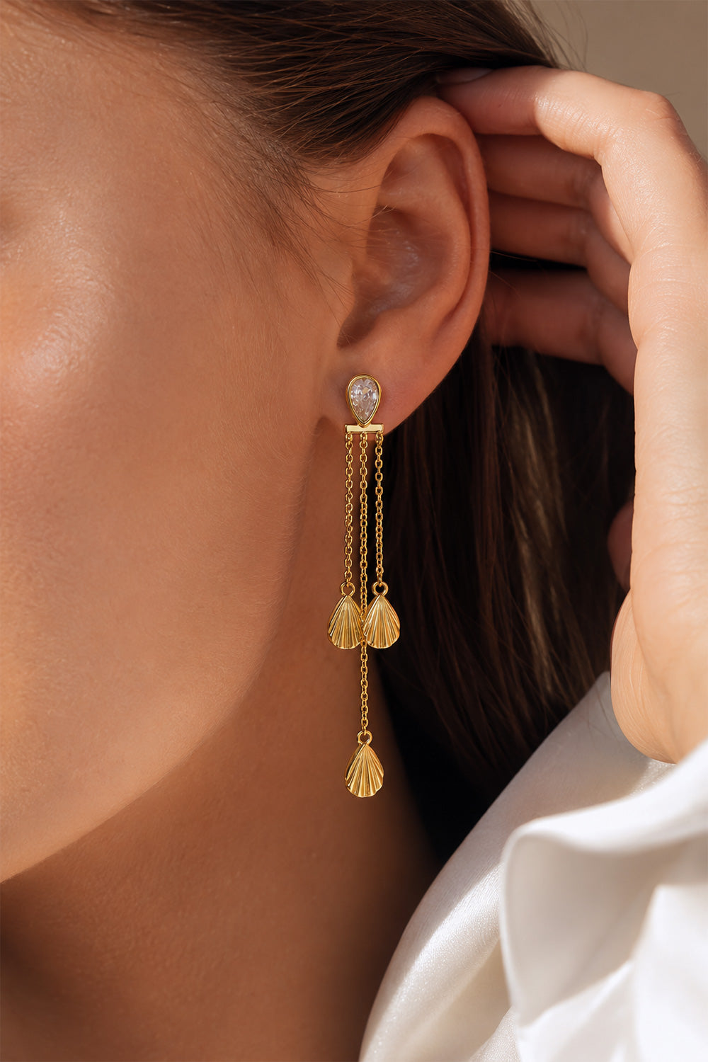 Fan Chain Drop Gold