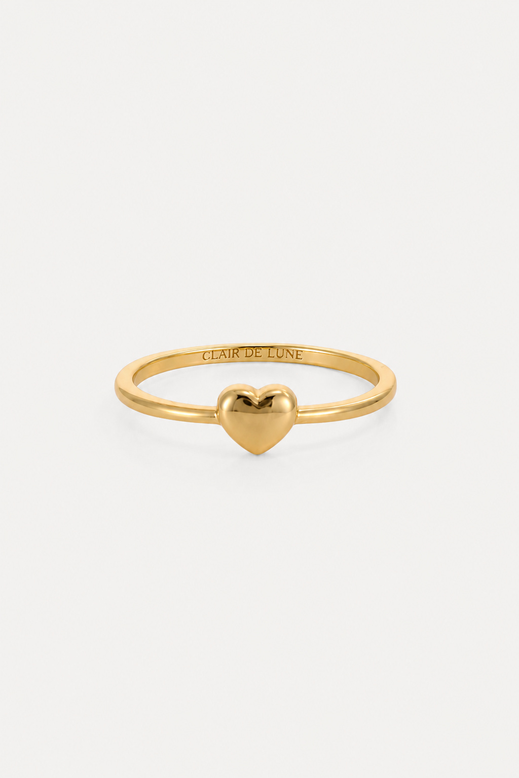 Sculpted Heart Ring Gold