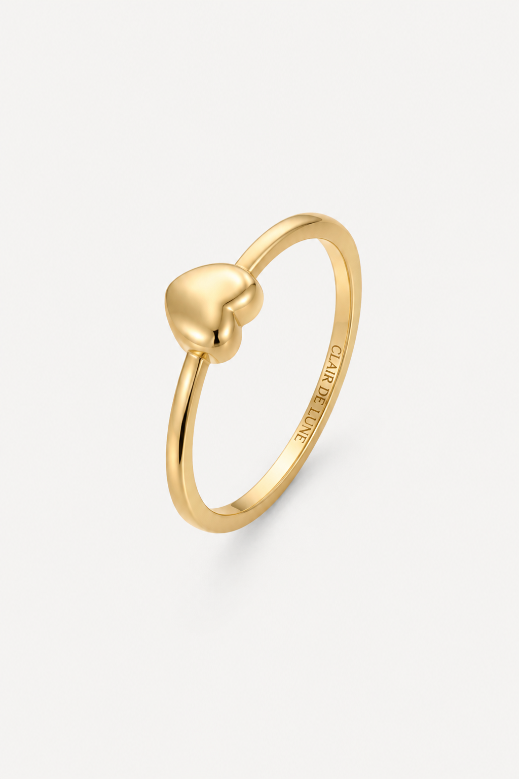 Sculpted Heart Ring Gold