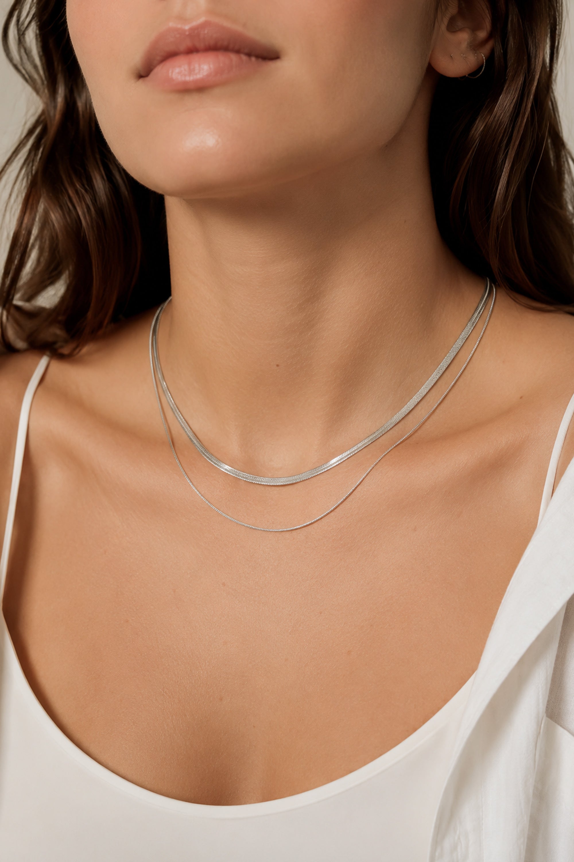 Dual Snake Chain Silver