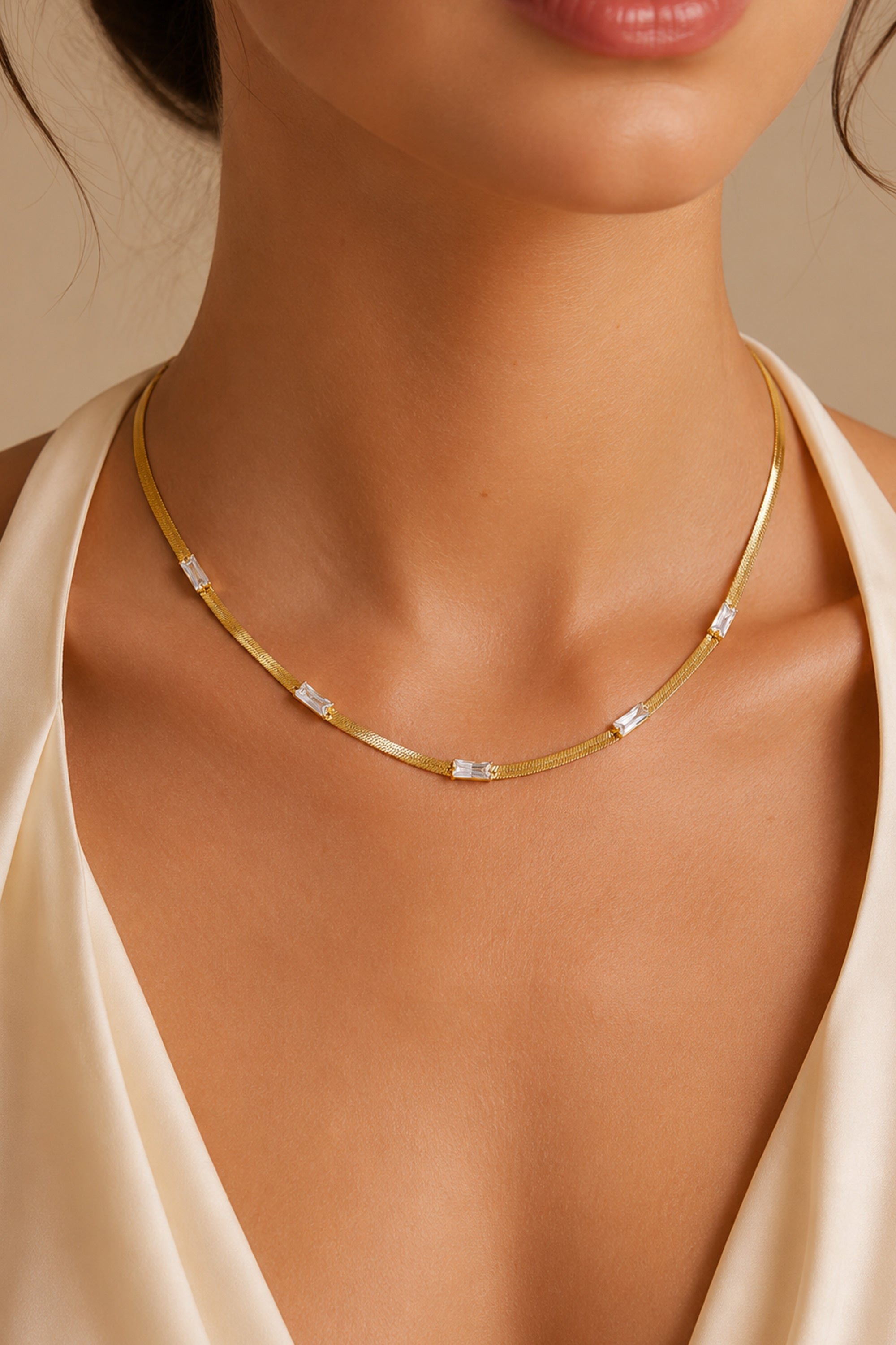 Baguette Snake Chain Gold