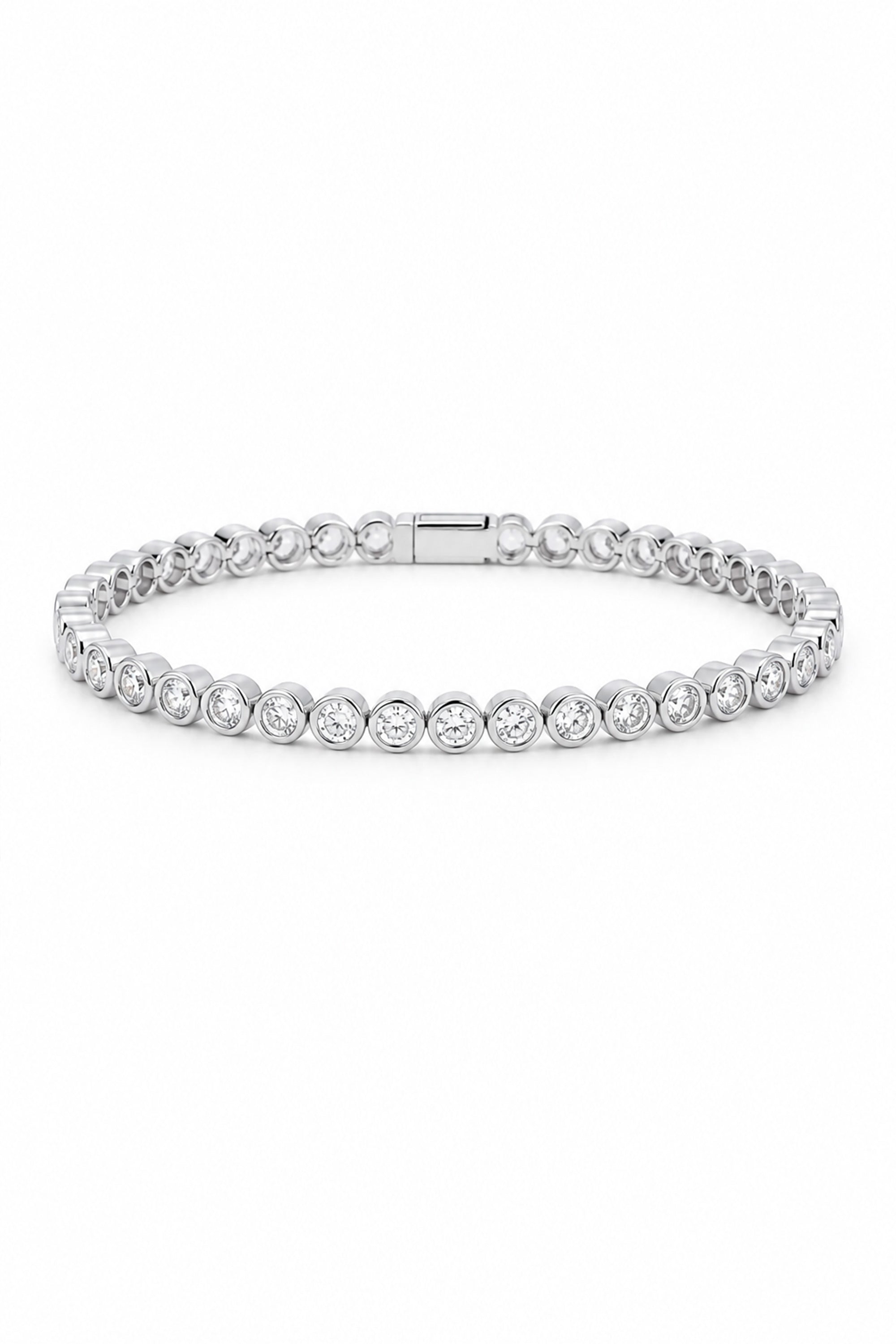 Circle Bezel Line Silver