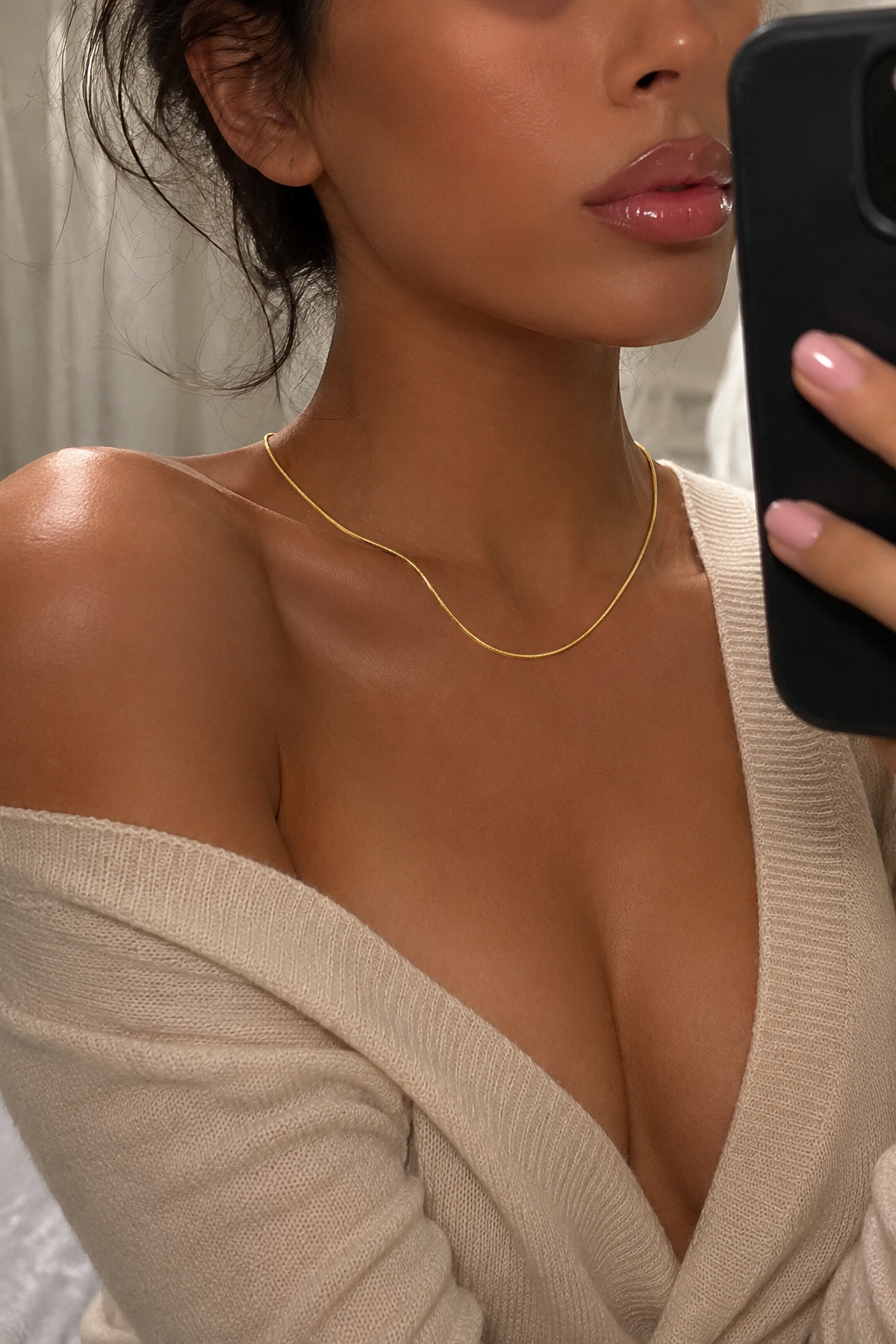 Round Snake Chain Gold